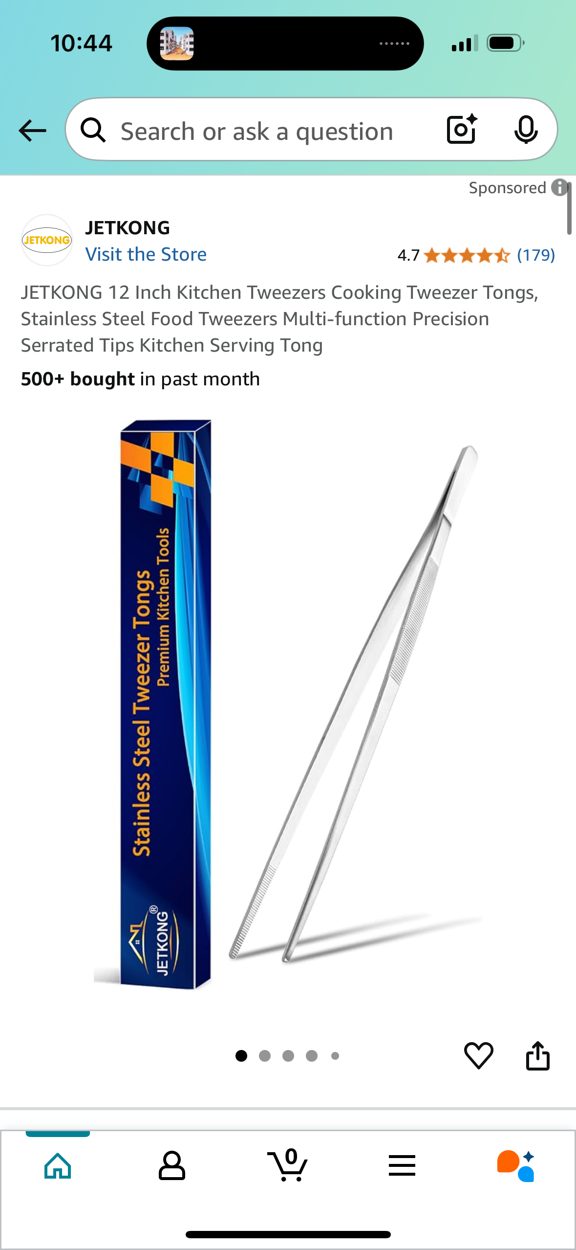 12 Inch Kitchen Tweezers Cooking Tweezer Tongs, Stainless Steel Food Tweezers Multi-function Precision Serrated Tips Kitchen Serving Tong