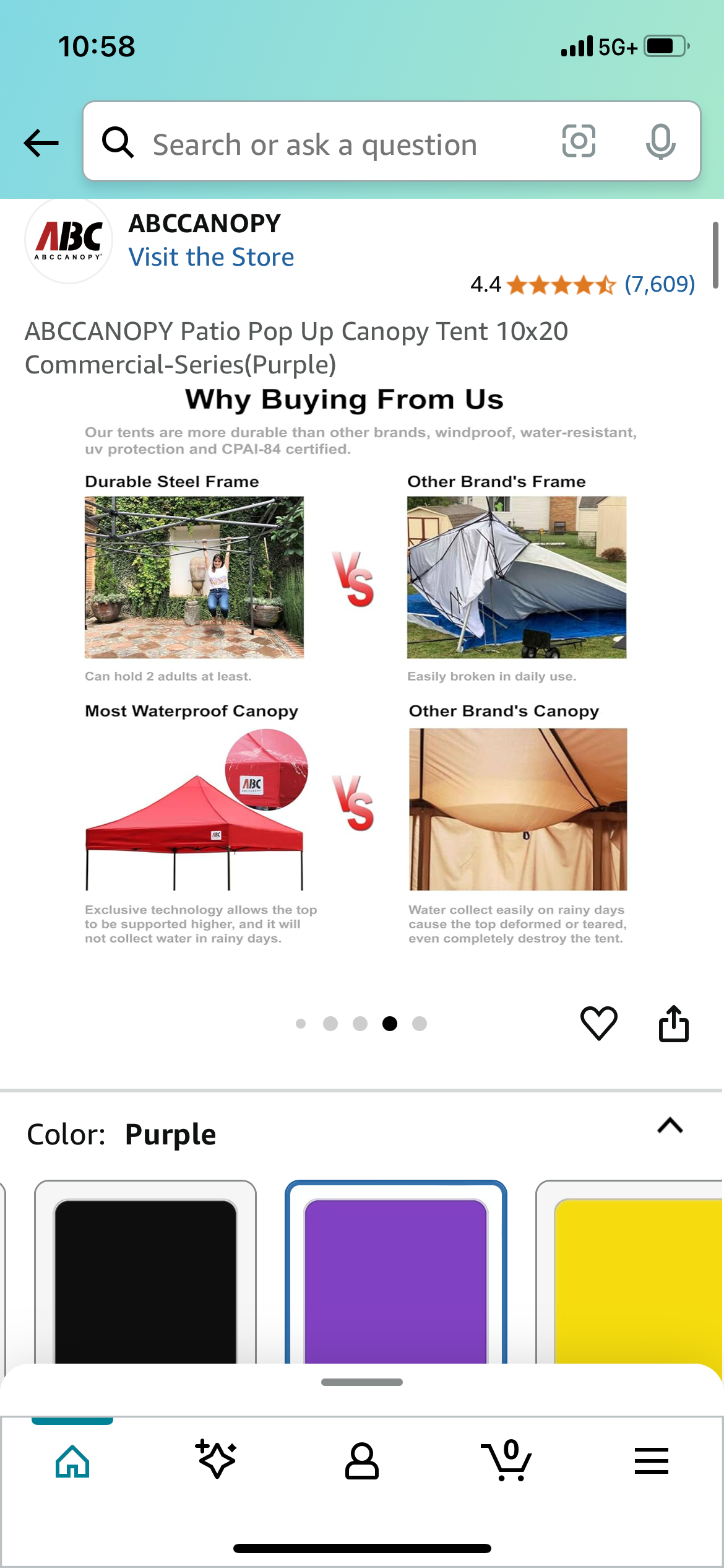 New - 10' x 20' Pop Up Canopy Tent (G694)