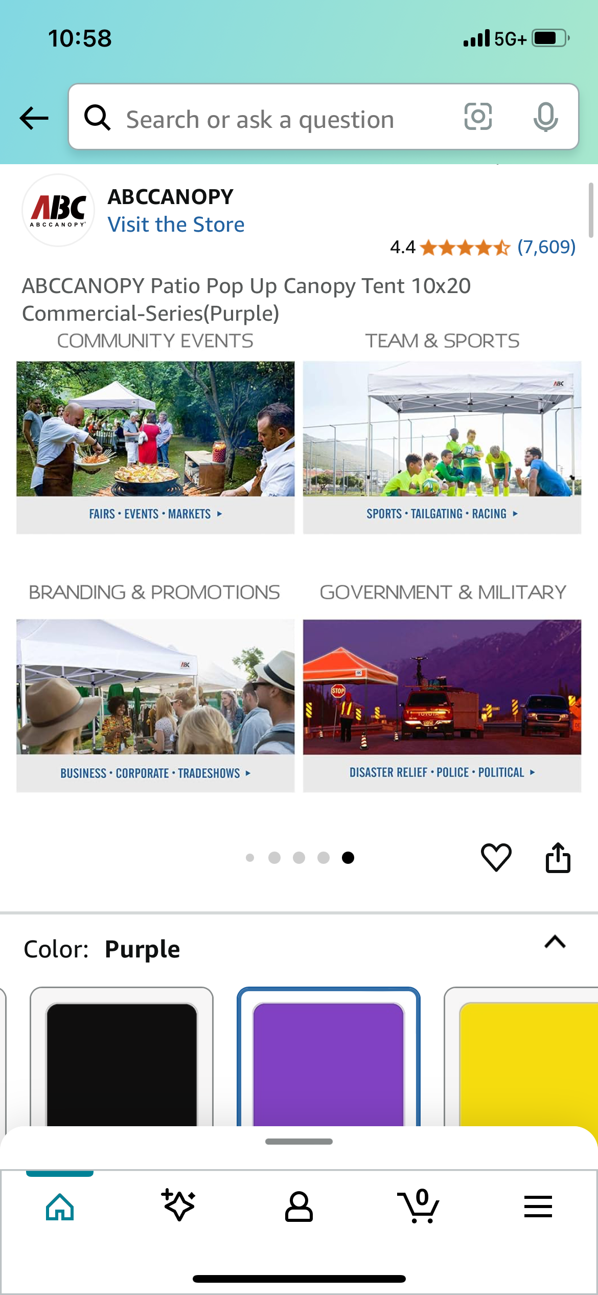 New - 10' x 20' Pop Up Canopy Tent (G694)