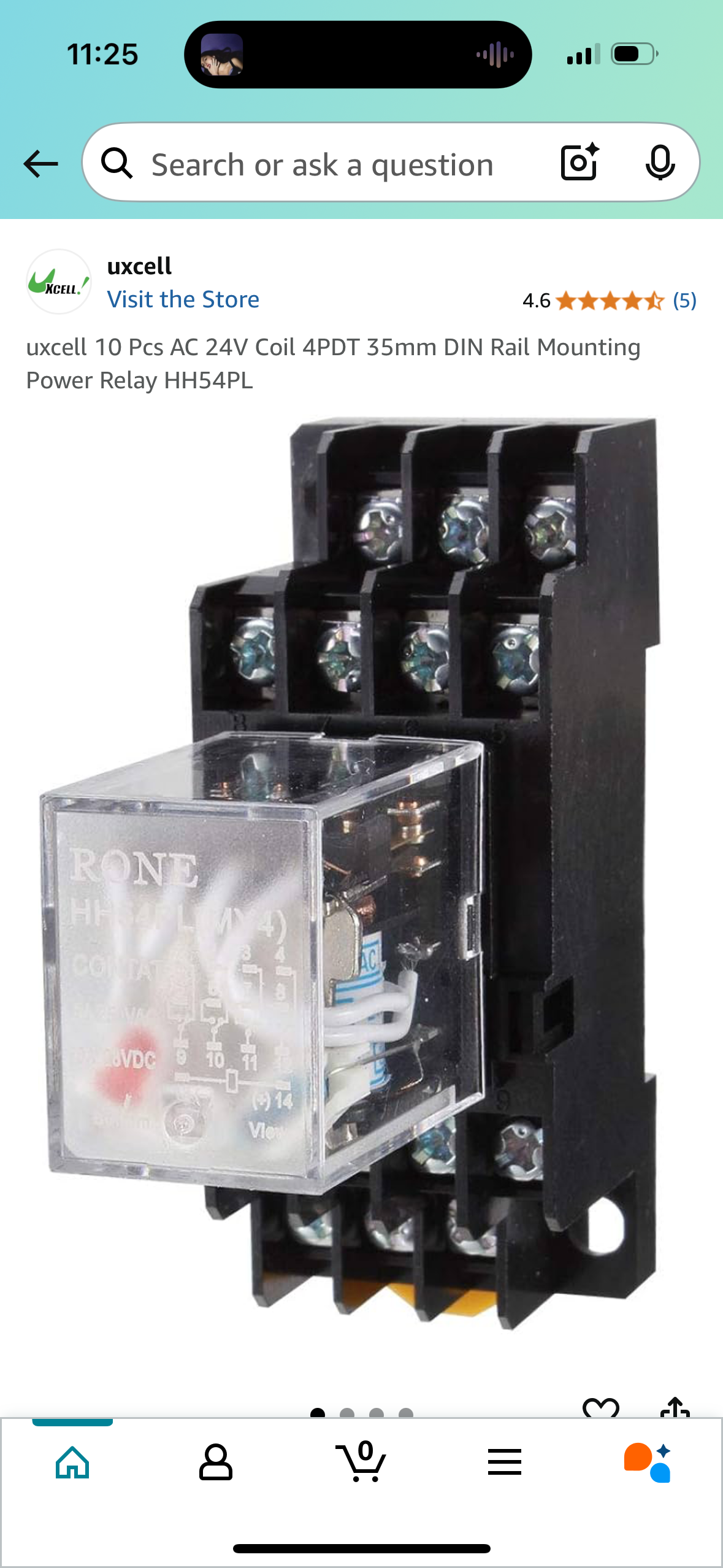 uxcell 10 Pcs AC 24V Coil 4PDT 35mm DIN Rail Mounting Power Relay HH54PL