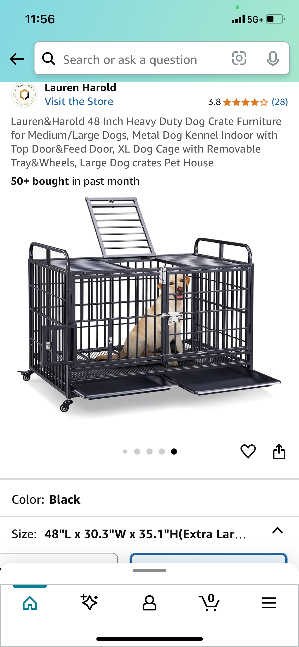 New - Heavy Duty Dog Crate 48" (R489)