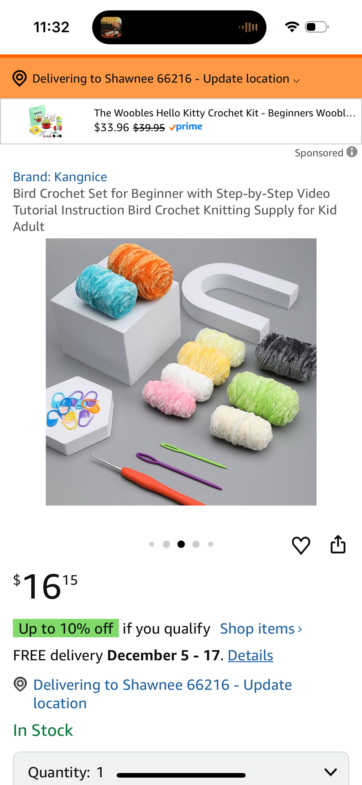 Bird Crochet Set for Beginner with Step-by-Step Video Tutorial Instruction Bird Crochet Knitting Supply for Kid Adult