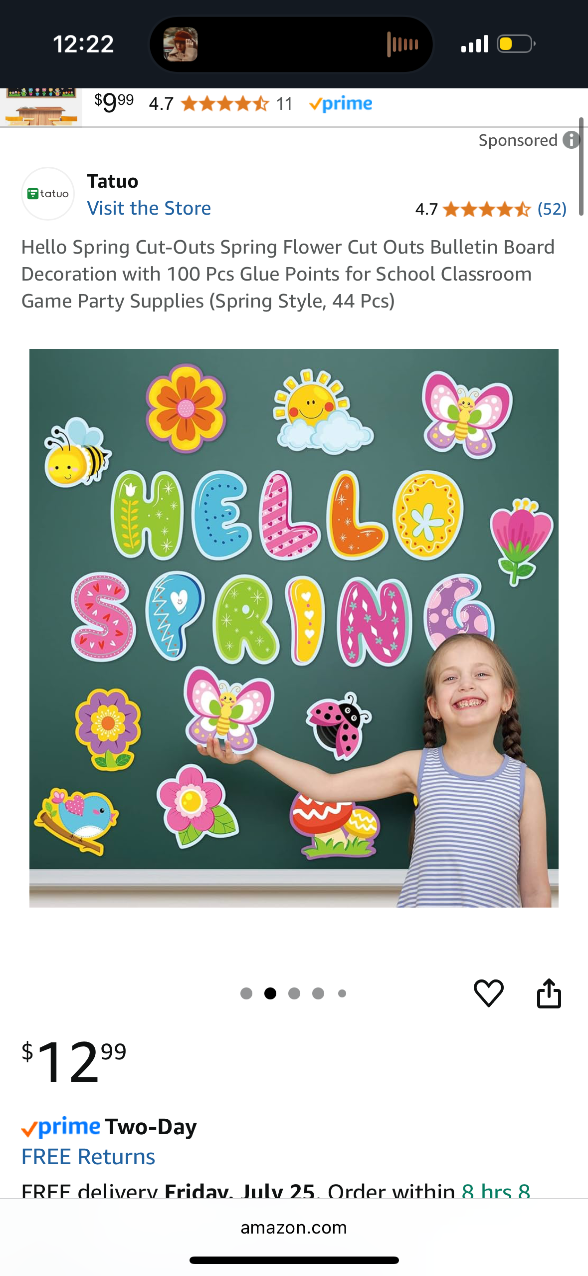 Hello Spring Decorations Bulletin Board Flower Cutouts Classroom
