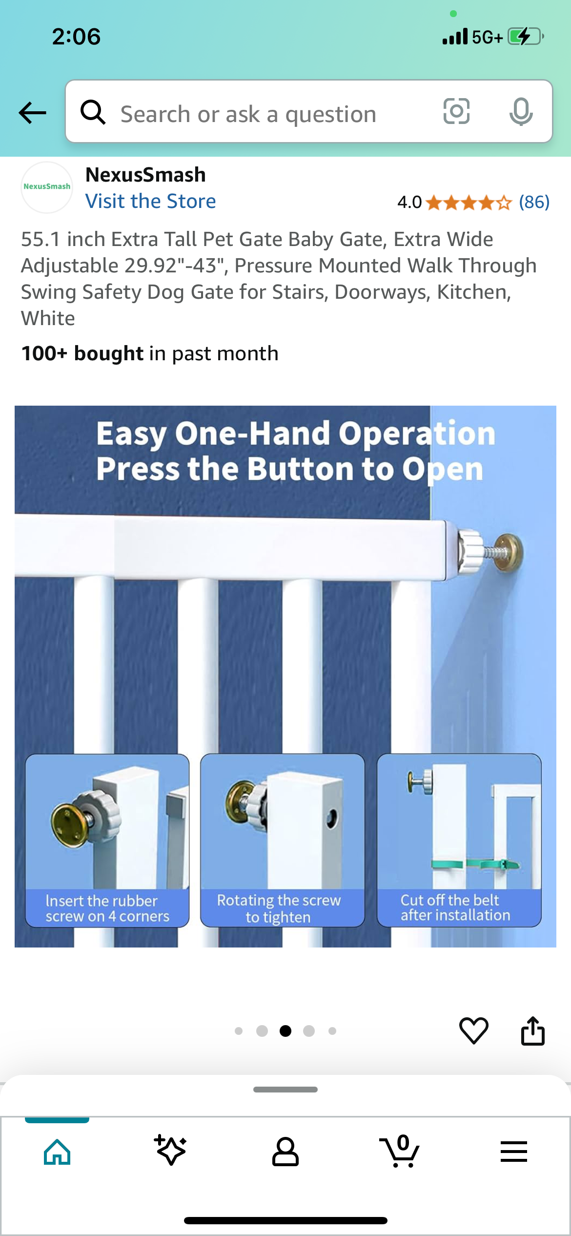 New - Extra Tall Safety Gate 55.1" (R492)
