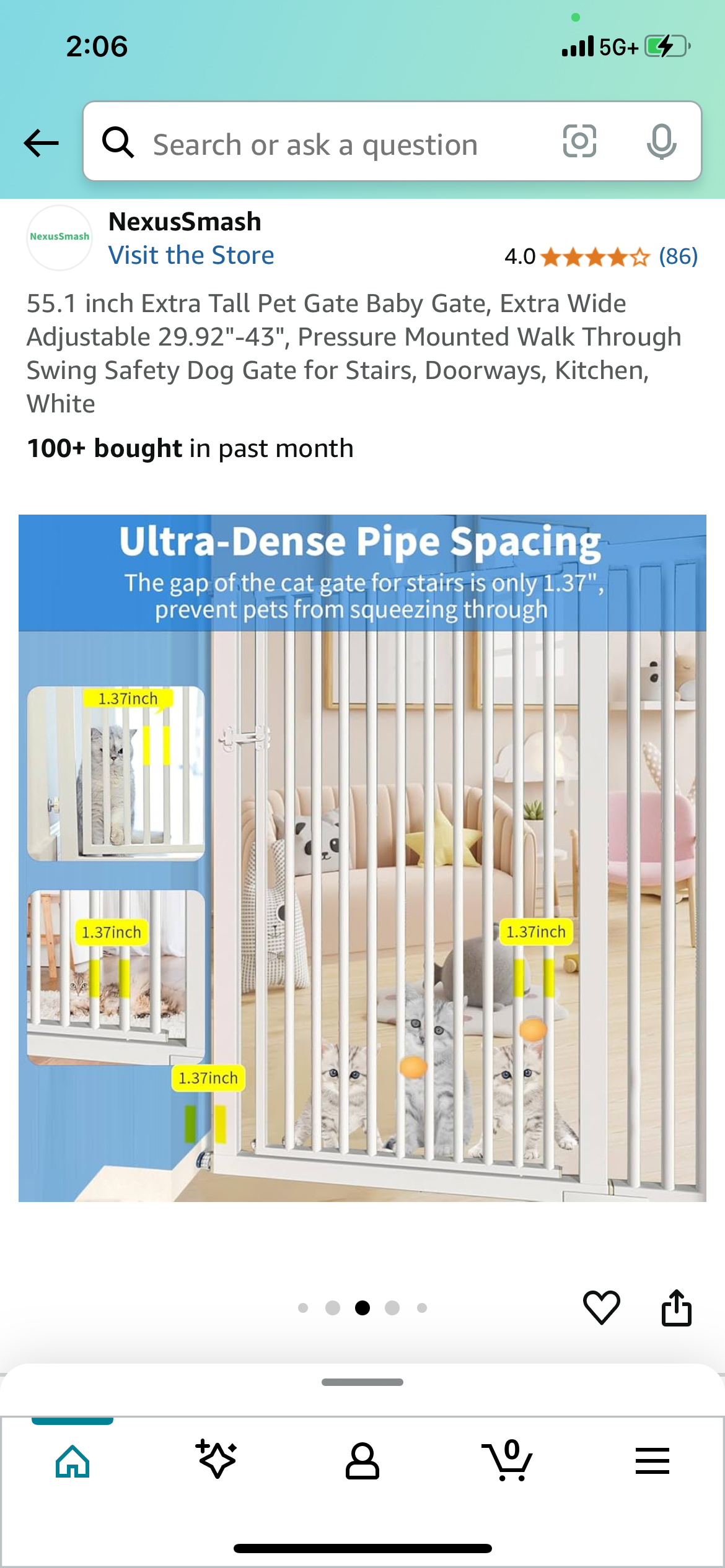 New - Extra Tall Safety Gate 55.1" (R492)