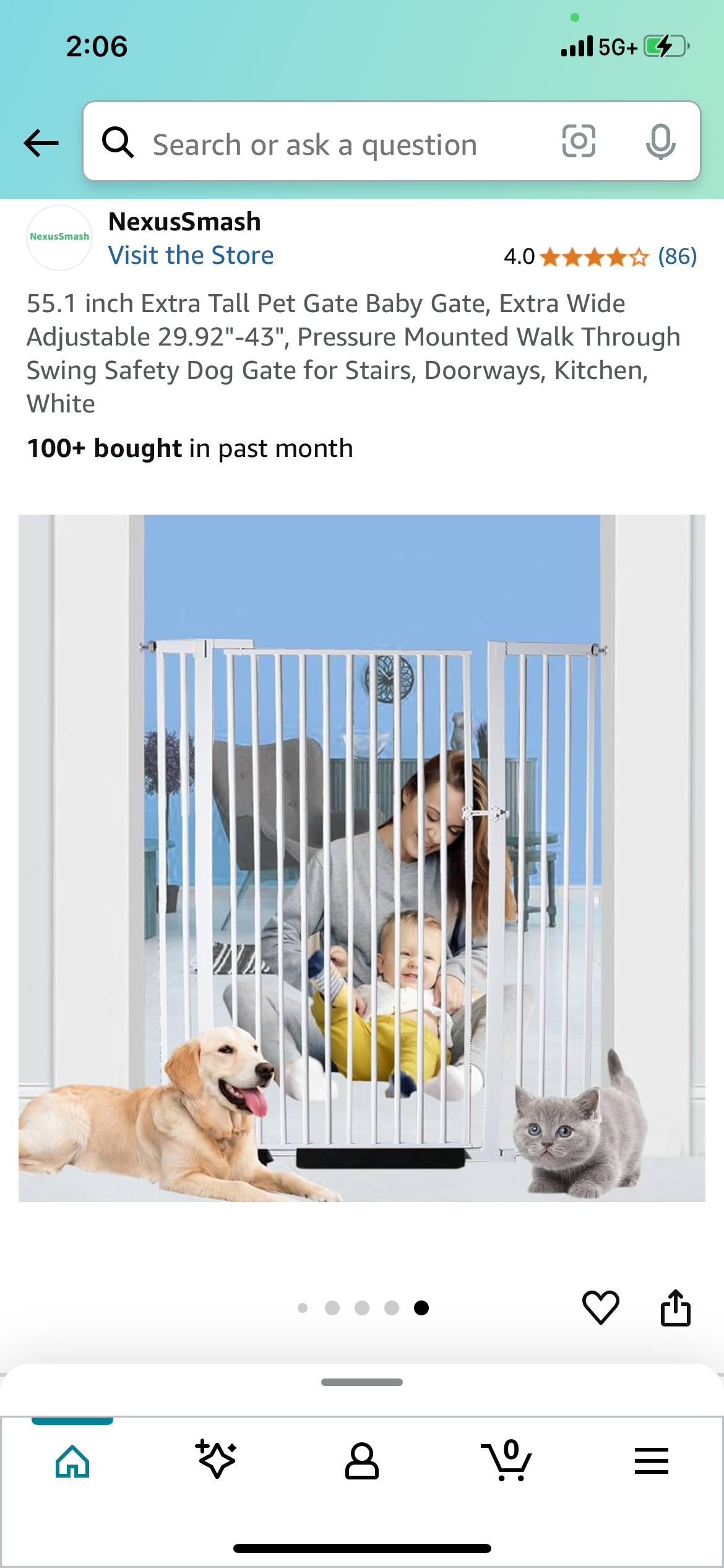 New - Extra Tall Safety Gate 55.1" (R492)
