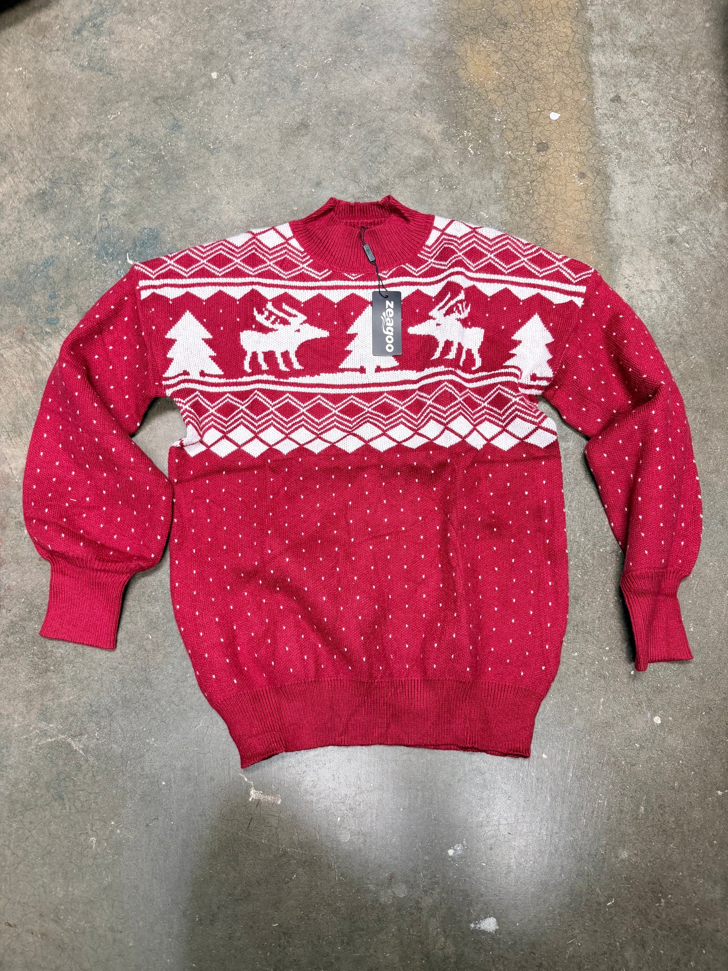 Zeagoo Christmas Sweaters for Women Fall Fashion 2025 Trendy Long Sleeve Turtleneck Pullover Lantern Knit Sweater Tops (Size Small)