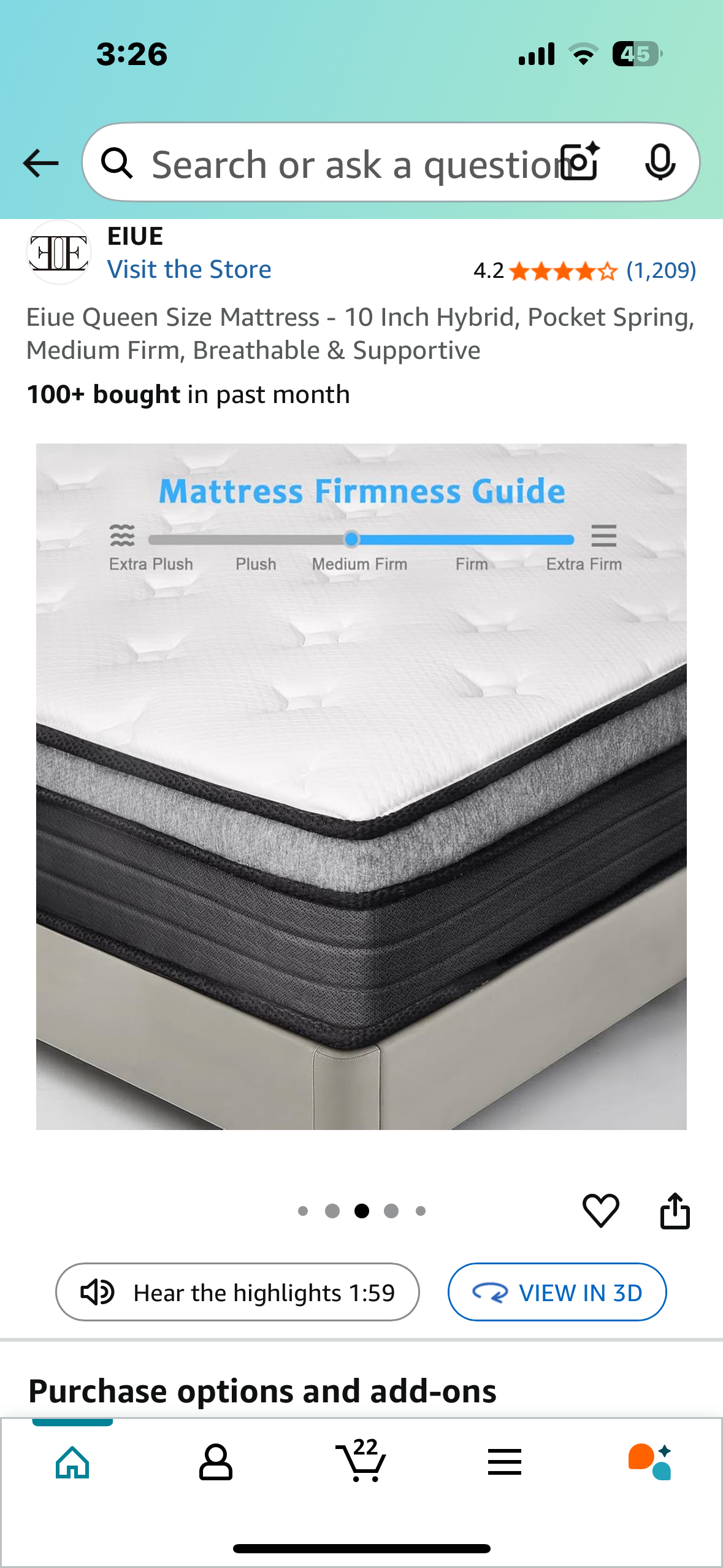 Queen Size Mattress , 10” (B1000)
