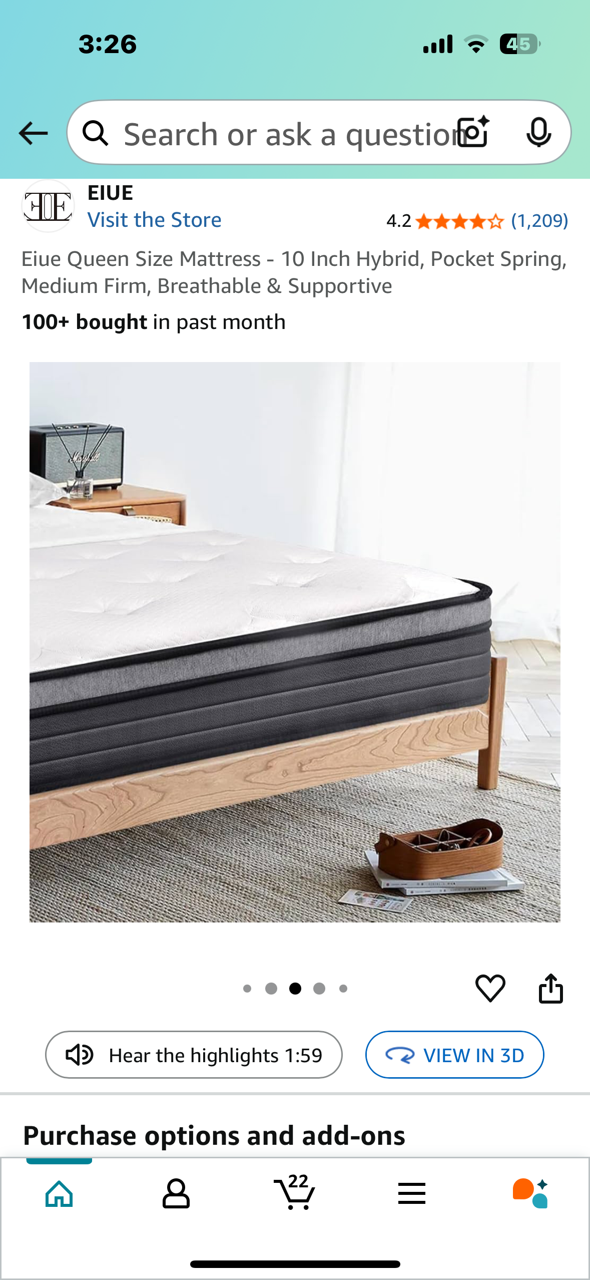 Queen Size Mattress , 10” (B1000)