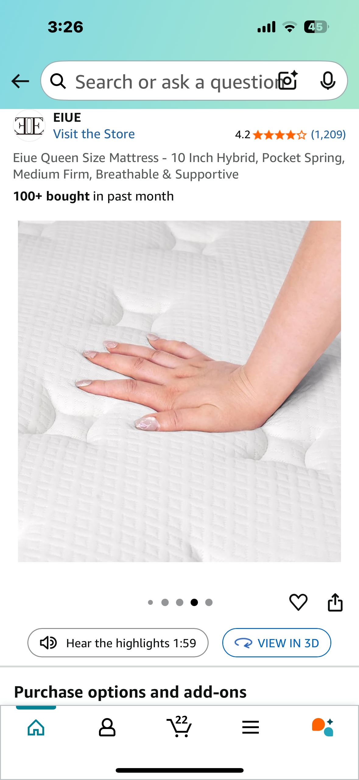 Queen Size Mattress , 10” (B1000)
