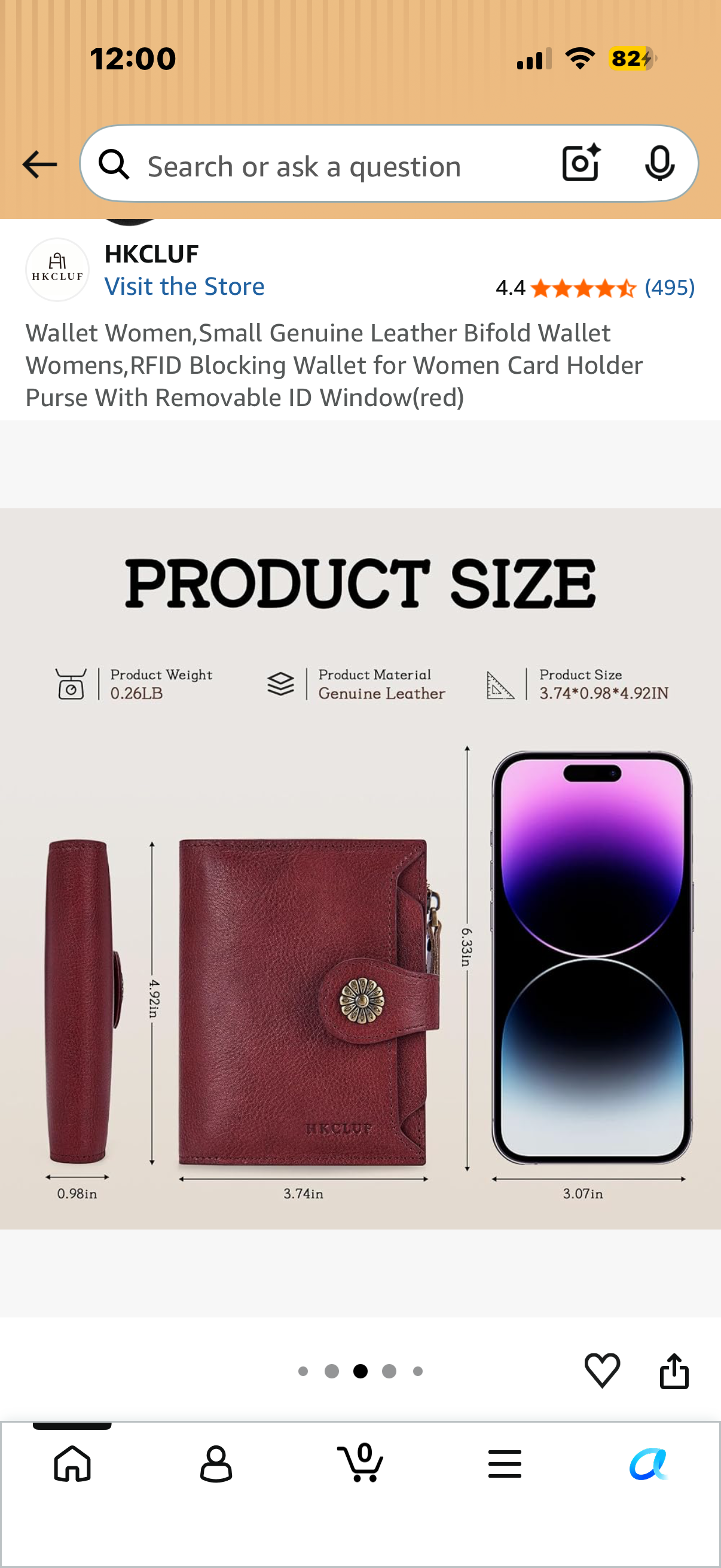 Wallet Women,Small Genuine Leather Bifold Wallet Womens,RFID Blocking Wallet for Women Card Holder Purse With Removable ID Window(red