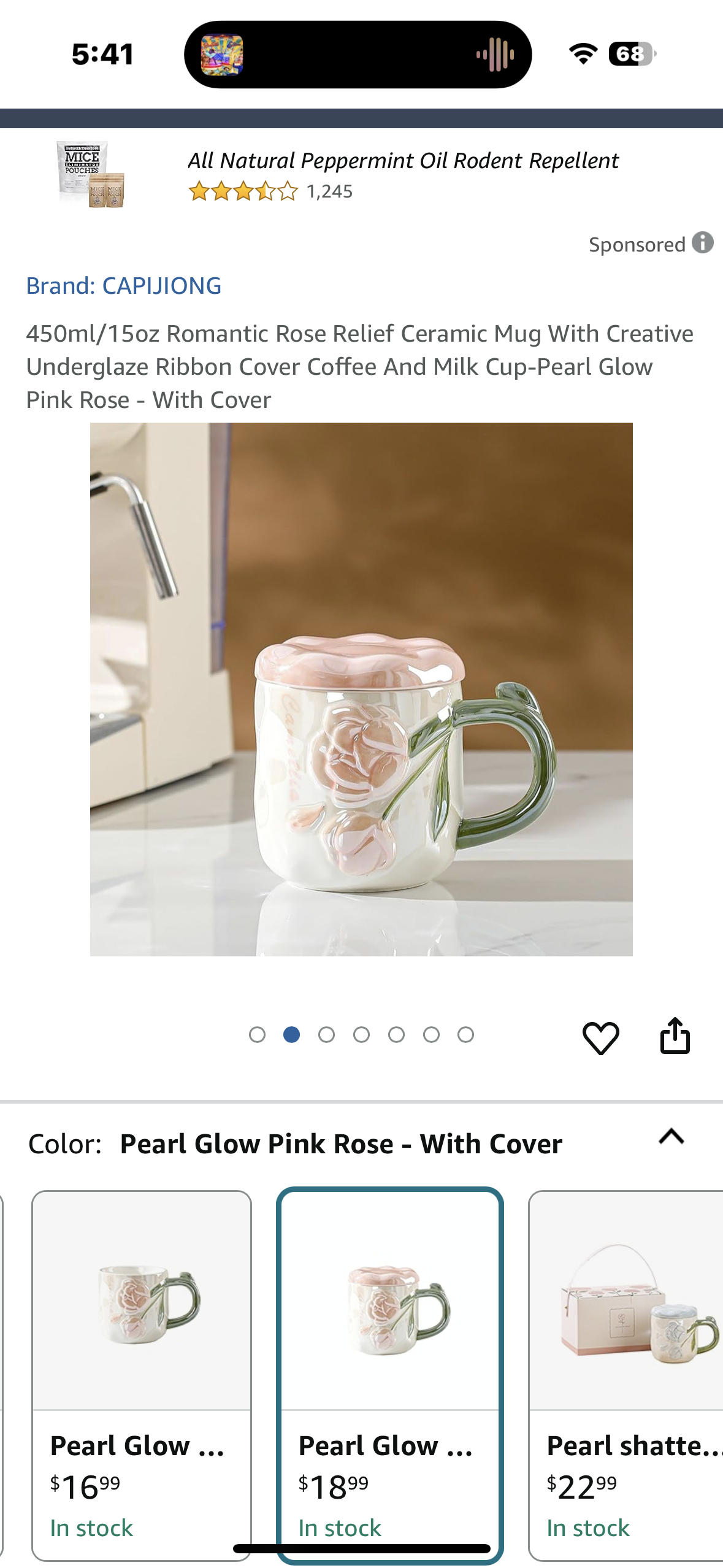Cute Spring Flower Floral Handmade Figurine Mugs Ceramic Coffe Mug with Handle, Christmas Birthday Surprise for Friends Family or Flower Lovers