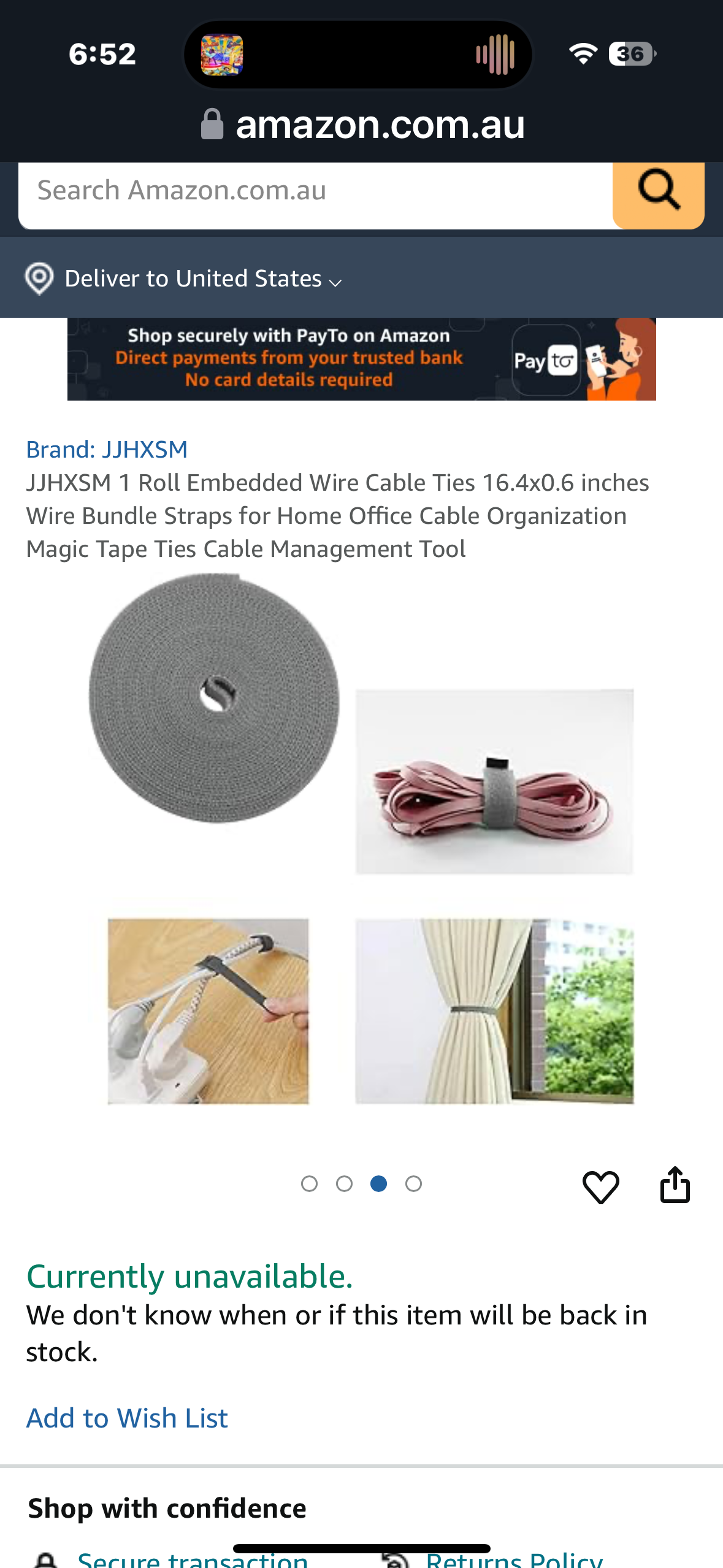 JJHXSM 1 Roll Embedded Wire Cable Ties 16.4x0.6 inches Wire Bundle Straps for Home Office Cable Organization Magic Tape Ties Cable Management Tool