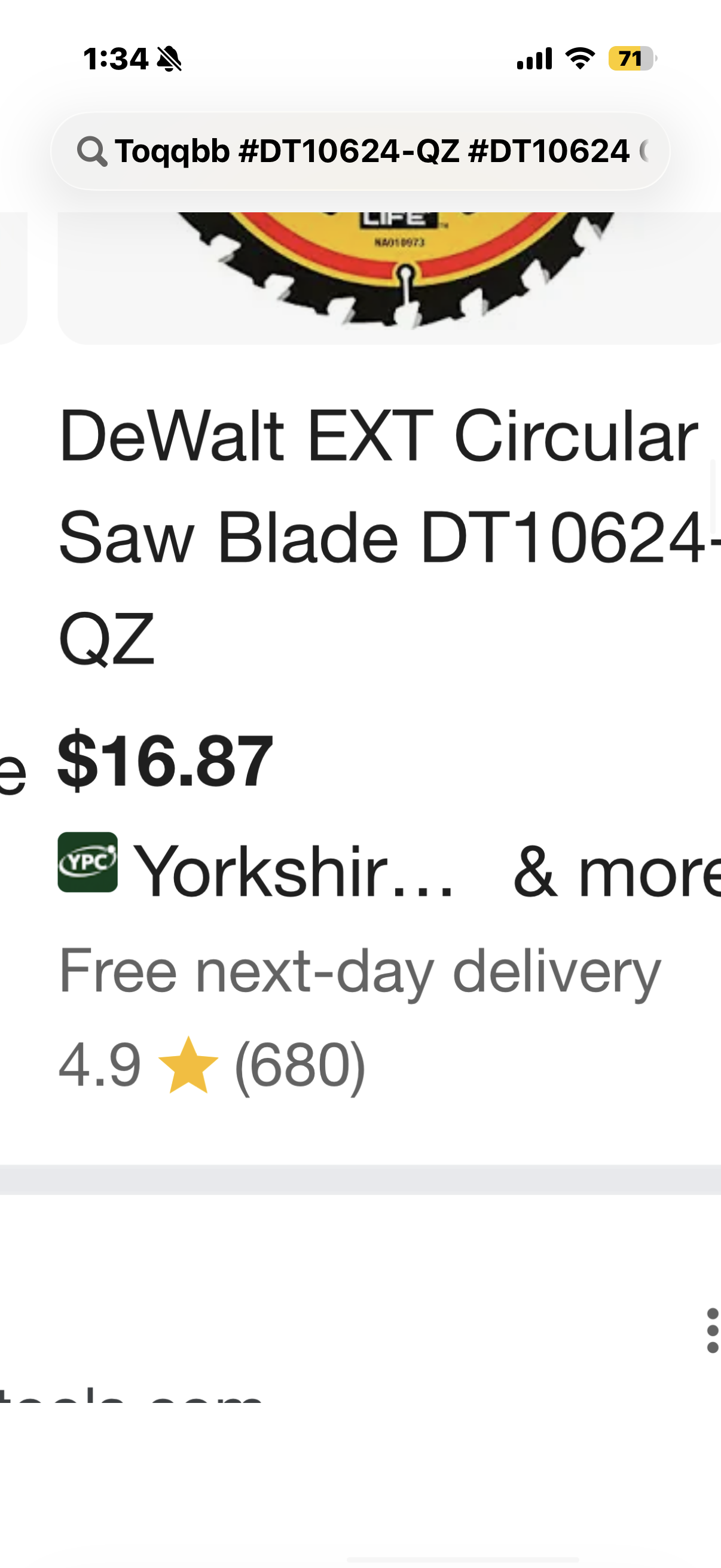 DeWalt Toqqbb #DT10624-QZ #DT10624 Circular Saw Blade 165x20mm 24T Wood Replacement Part New for DeWalt