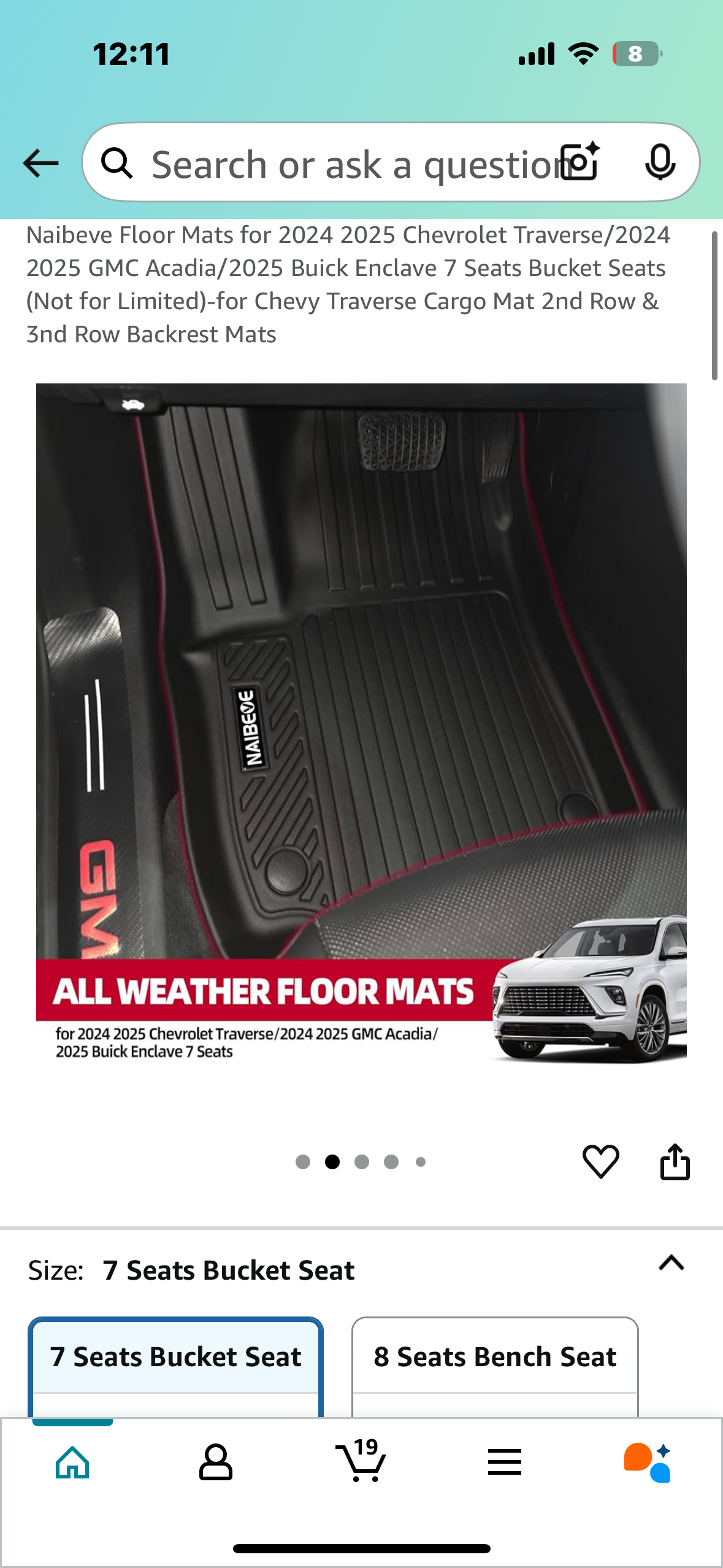 New - Floor Mats for 2024 2025 Chevrolet Traverse/2024, 2025 GMC Acadia/2025 Buick Enclave (G746)