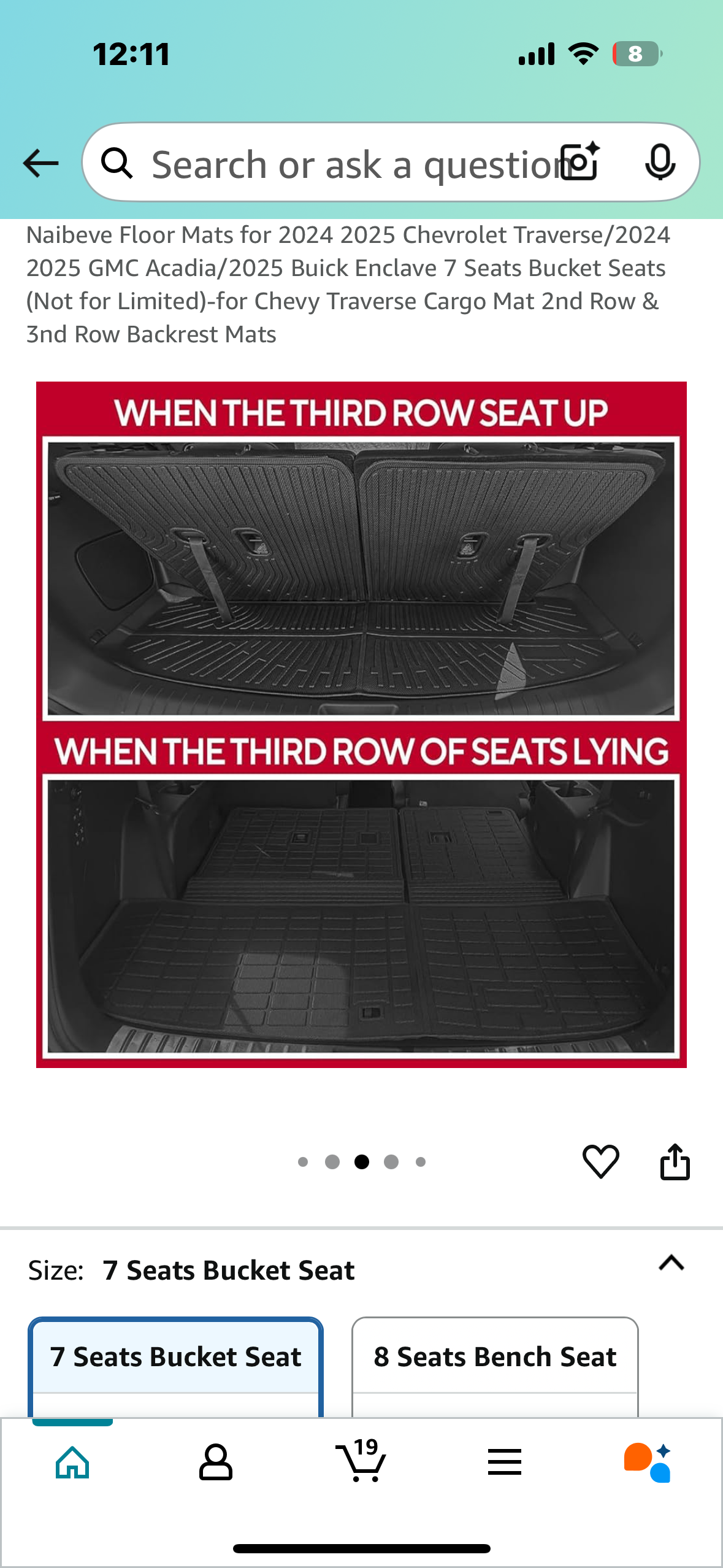 New - Floor Mats for 2024 2025 Chevrolet Traverse/2024, 2025 GMC Acadia/2025 Buick Enclave (G746)
