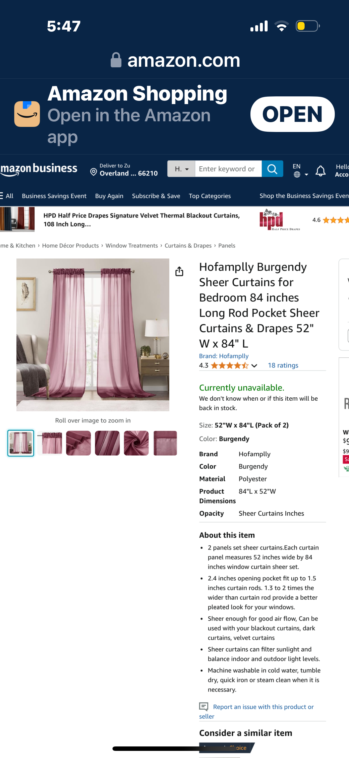 Hofamplly Black Sheer Curtains for Bedroom 84 inches Long Rod Pocket Sheer Curtains & Drapes 52" W x 84" L