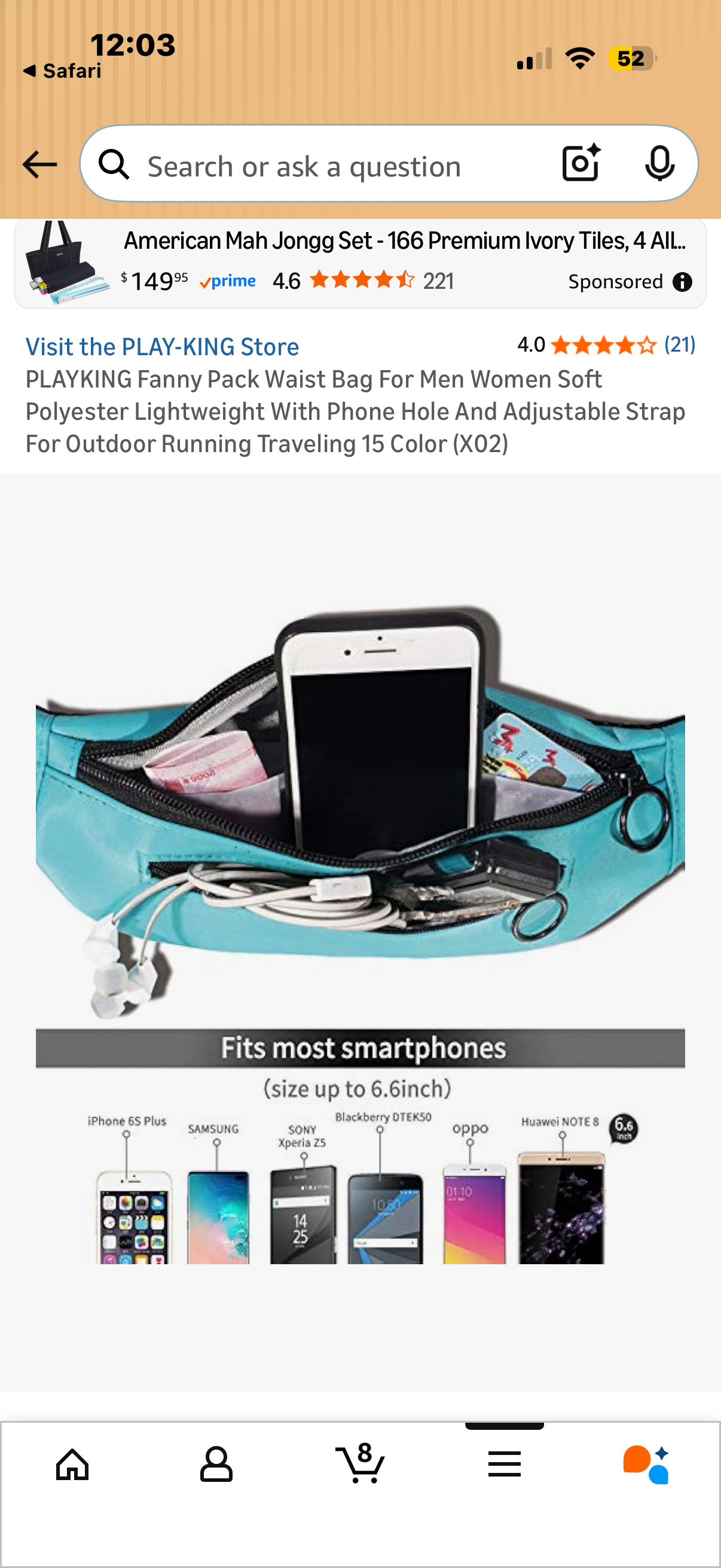 PLAYKING Fanny Pack Waist Bag For Men Women Soft Polyester Lightweight With Phone Hole And Adjustable Strap For Outdoor Running Traveling