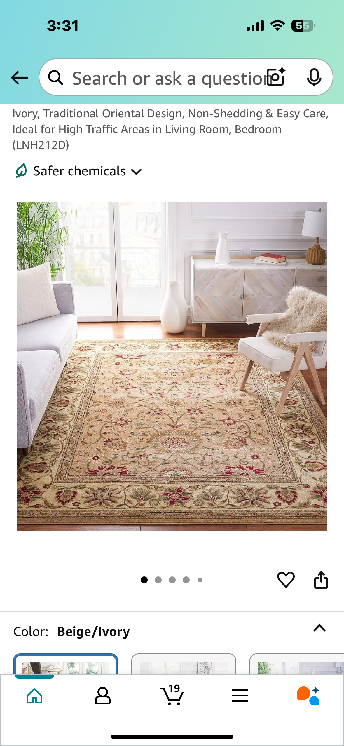 New - Safavieh Lyndhurst 10' x 14' Ivory Area Rug (L871)