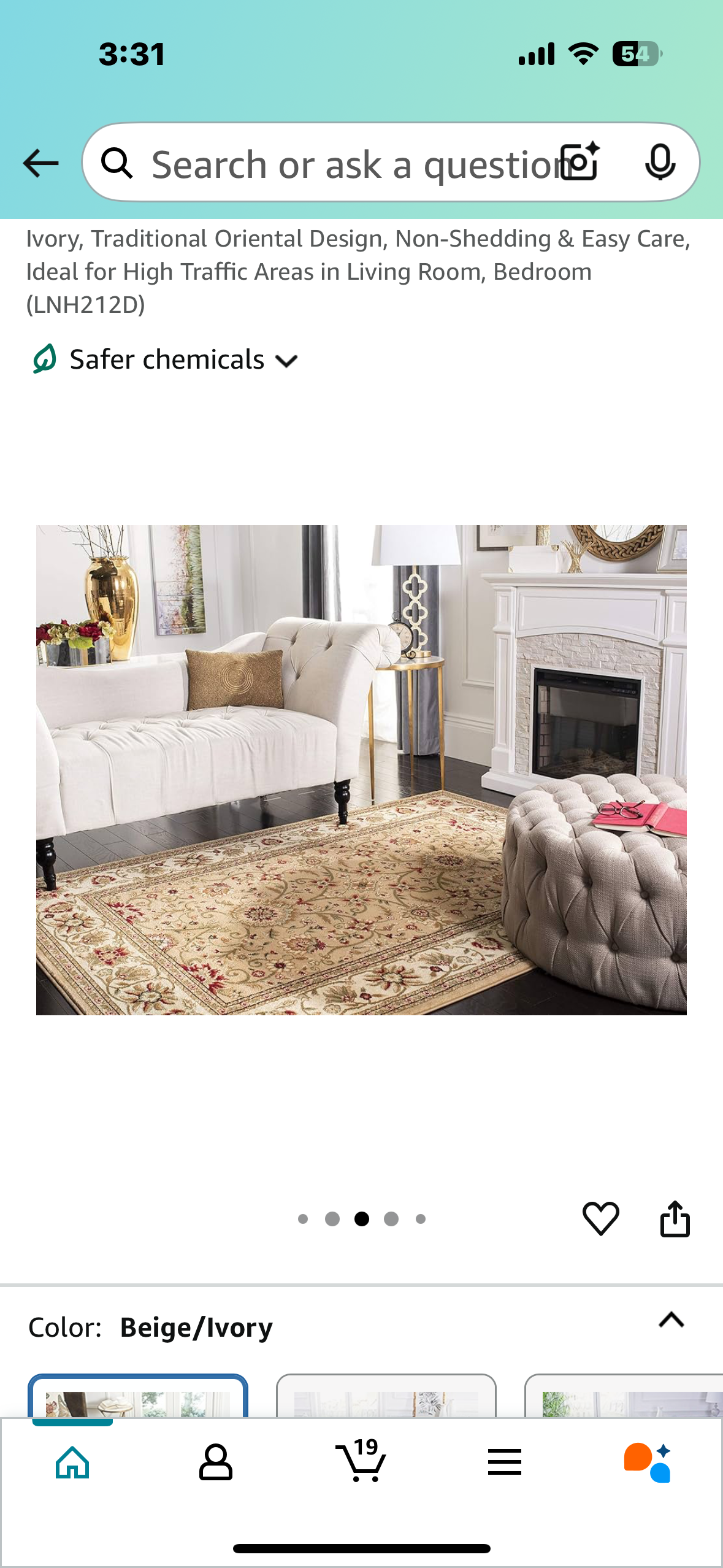 New - Safavieh Lyndhurst 10' x 14' Ivory Area Rug (L871)