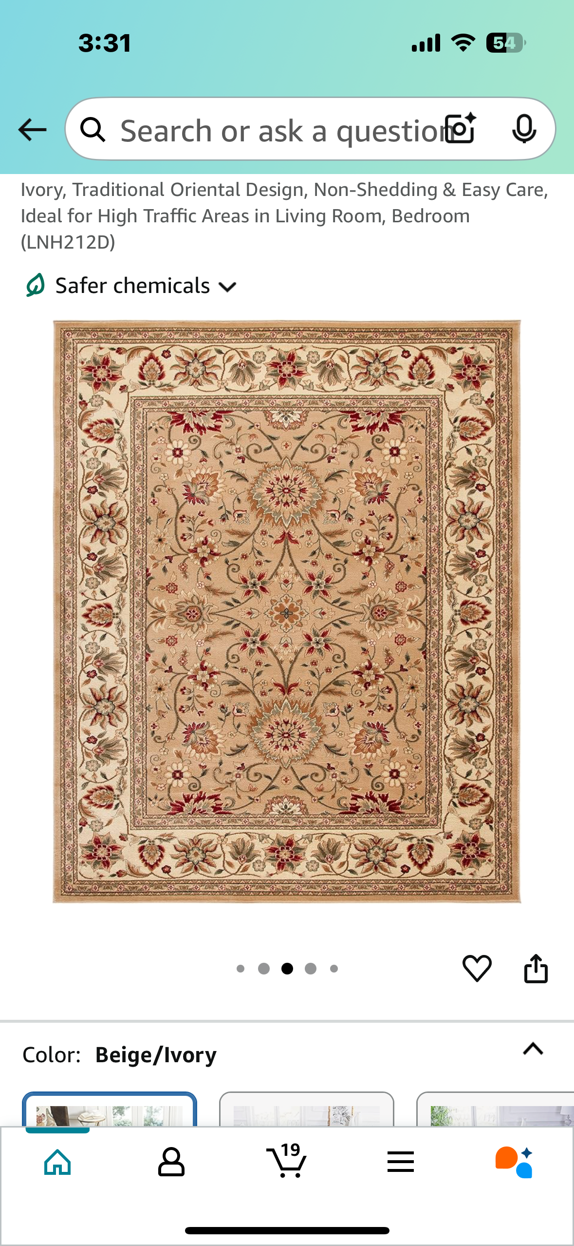 New - Safavieh Lyndhurst 10' x 14' Ivory Area Rug (L871)