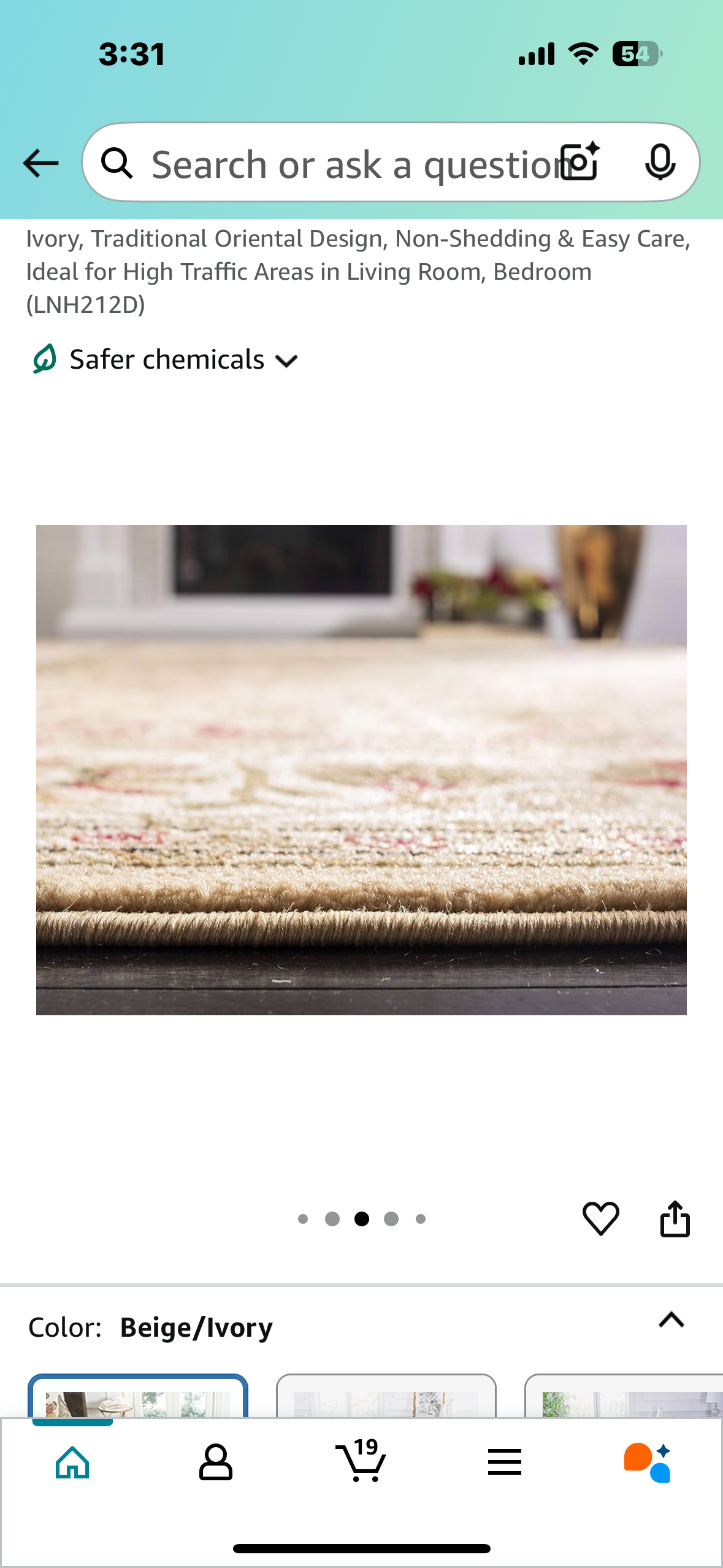 New - Safavieh Lyndhurst 10' x 14' Ivory Area Rug (L871)