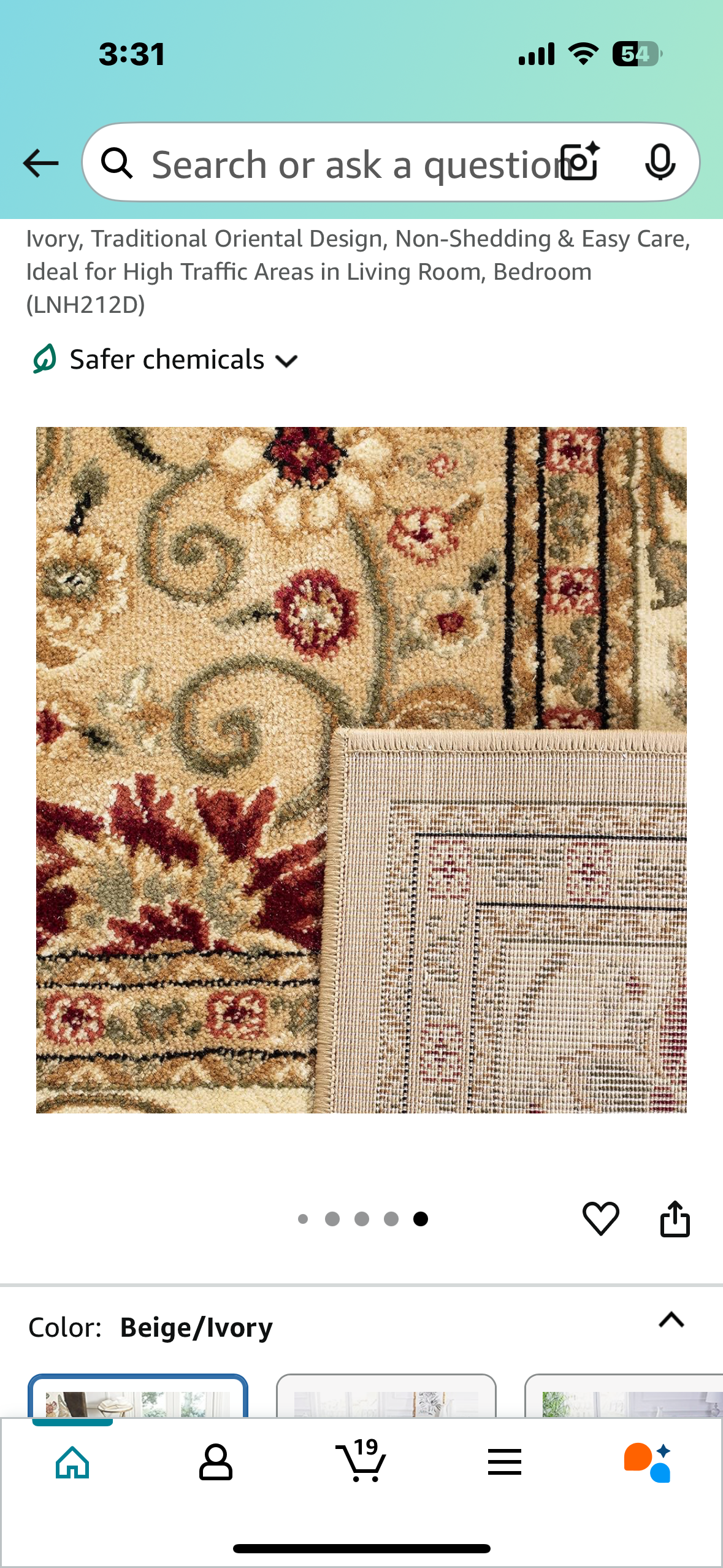 New - Safavieh Lyndhurst 10' x 14' Ivory Area Rug (L871)