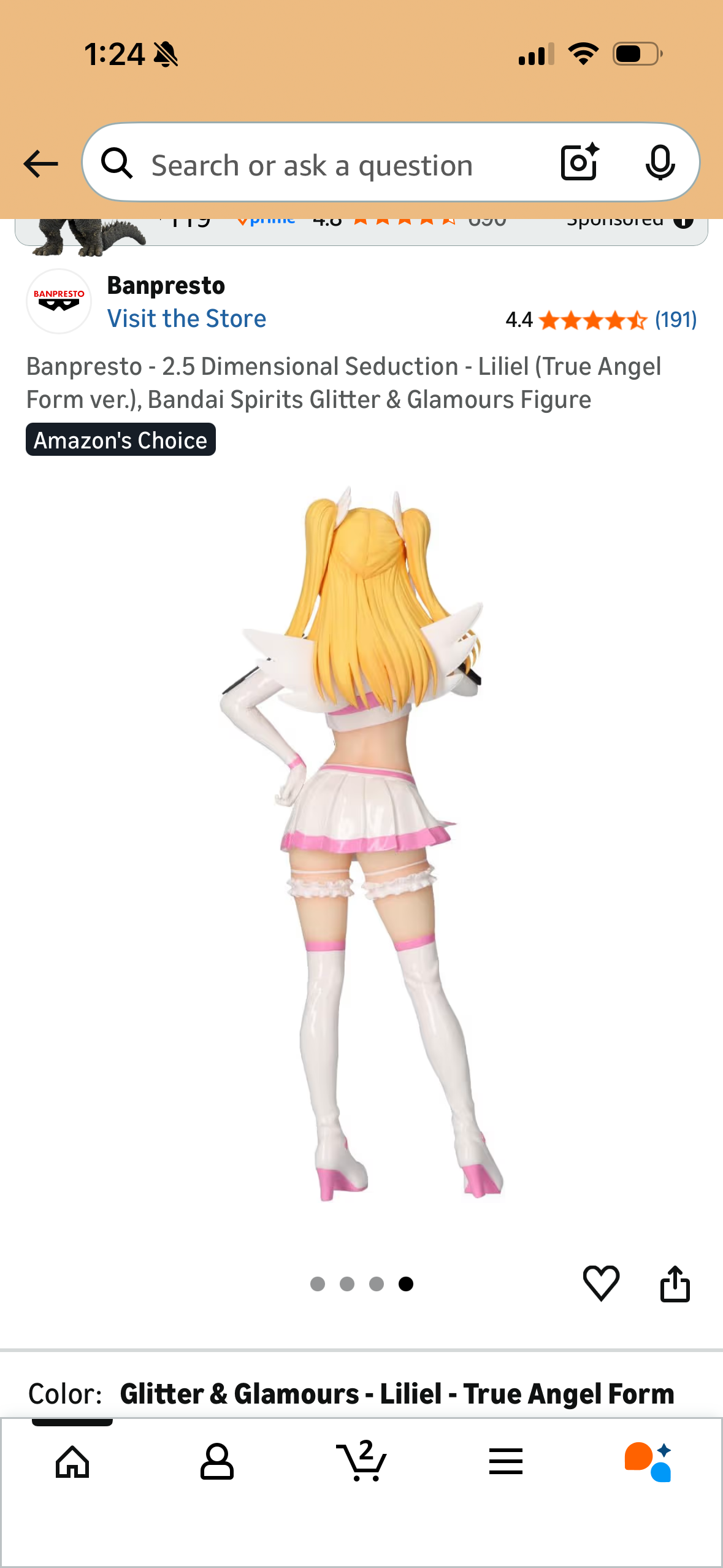 Banpresto - 2.5 Dimensional Seduction - Liliel (True Angel Form ver.), Bandai Spirits Glitter & Glamours Figure