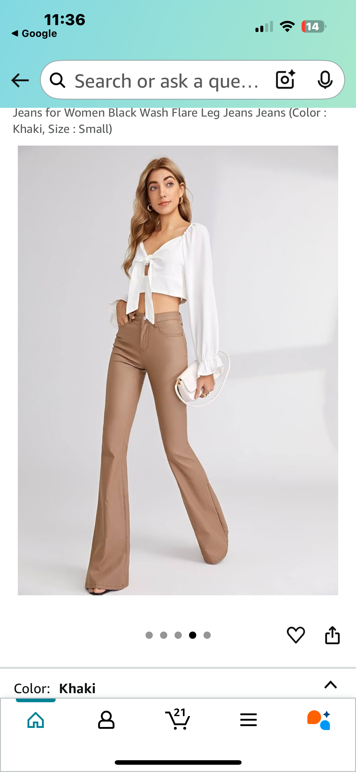 Women’s Flare Leg Pants (Size Tall Small)