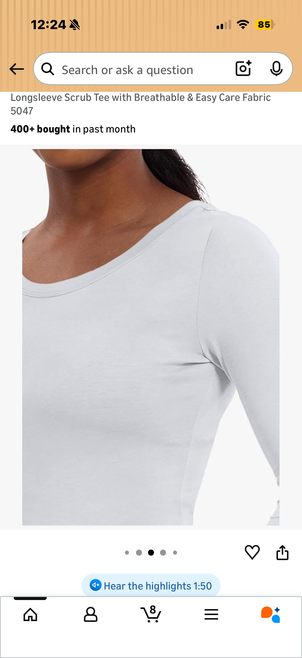 Healing Hands Women's Underscrub Soft Knit Melissa Longsleeve Scrub Tee with Breathable & Easy Care Fabric (Size 2X)