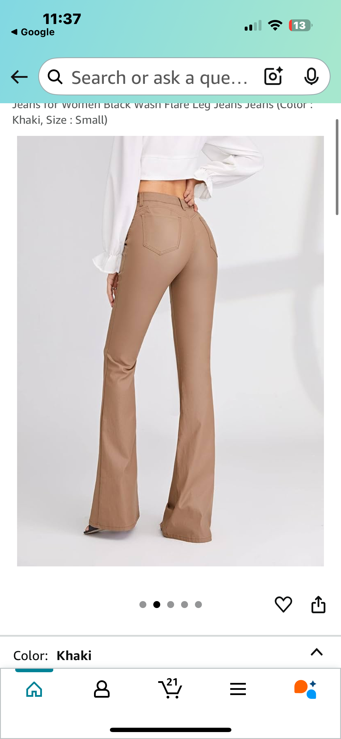 Women’s Flare Leg Pants (Size Tall Small)
