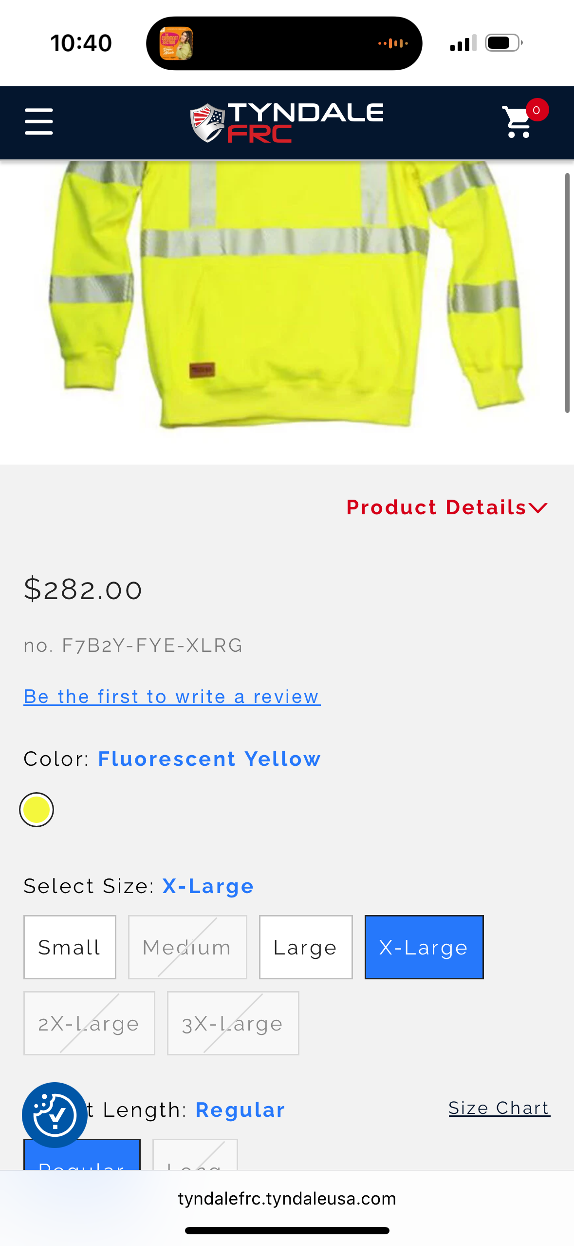 DriFire Women's Fire Resistant Hi-Vis Work Pullover Hoodie Class 3 (Size X-Large)