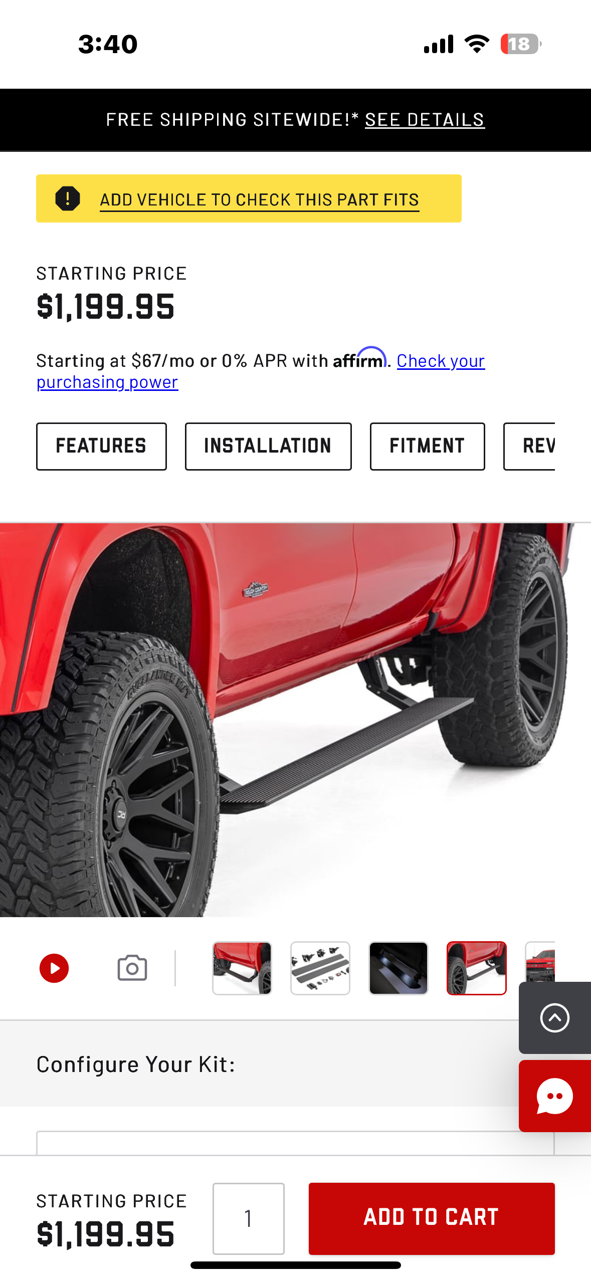 New - Rough Country Retractable Power Running Boards with LED Step Lights for Chevy Silverado & GMC Sierra 1500/2500HD/3500HD Crew Cab (G750)