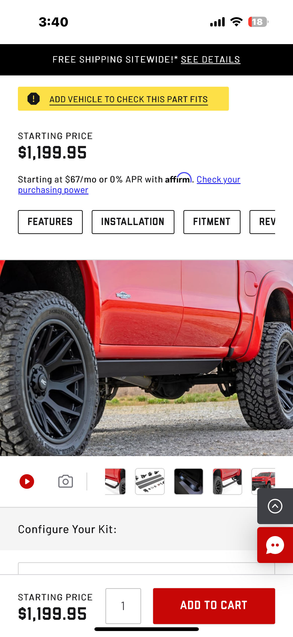 New - Rough Country Retractable Power Running Boards with LED Step Lights for Chevy Silverado & GMC Sierra 1500/2500HD/3500HD Crew Cab (G750)