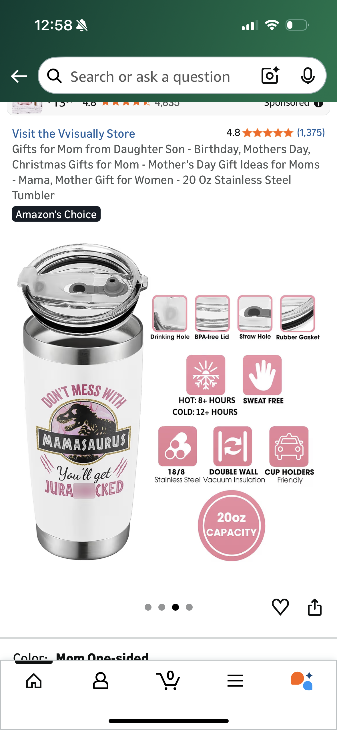 Don’t Mess With Mamasaurus You’ll get Jurasskicked 20 Oz Stainless Steel Tumbler