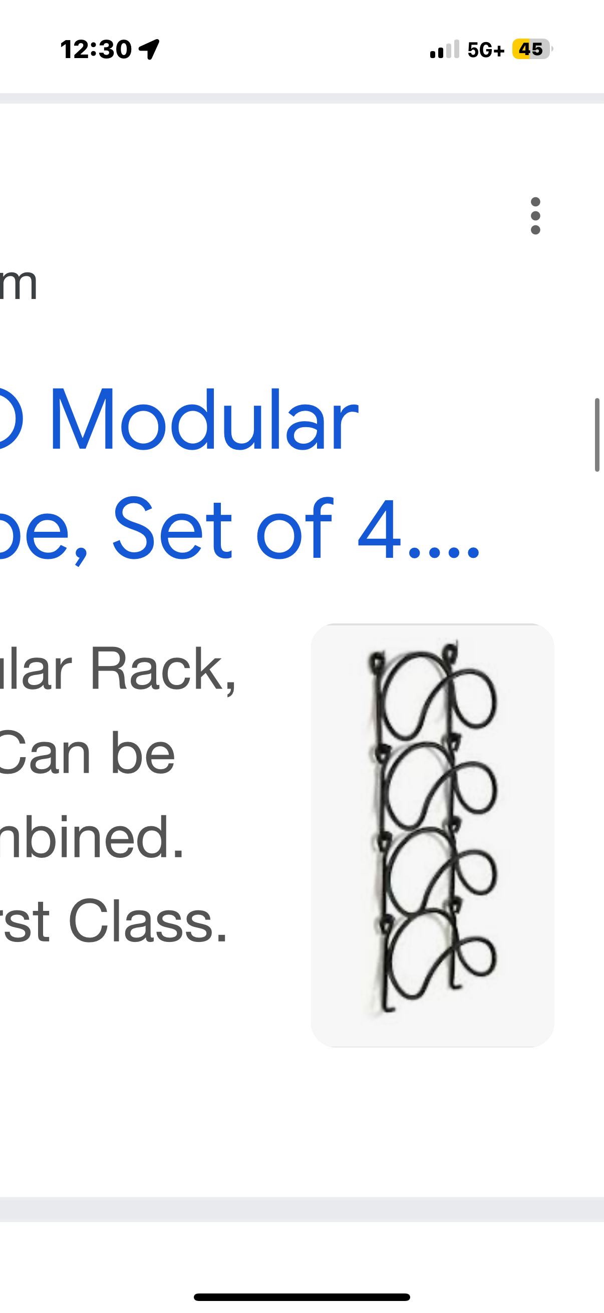 Wine or Towels BOTO Modular Rack, Round Type, Set of 4. Hang separately or linked