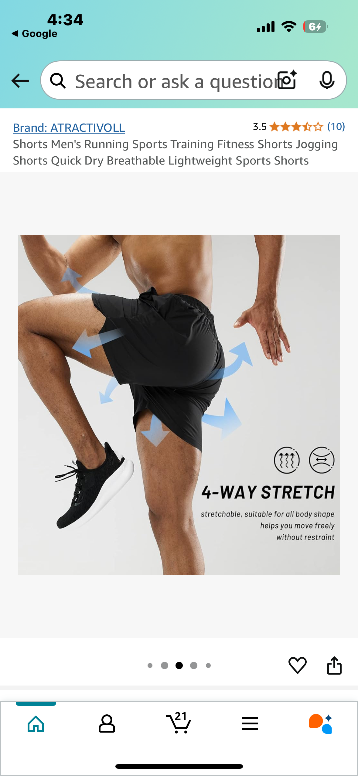 Men's Quick Dry Breathable Lightweight Shorts, Black (Size XL)