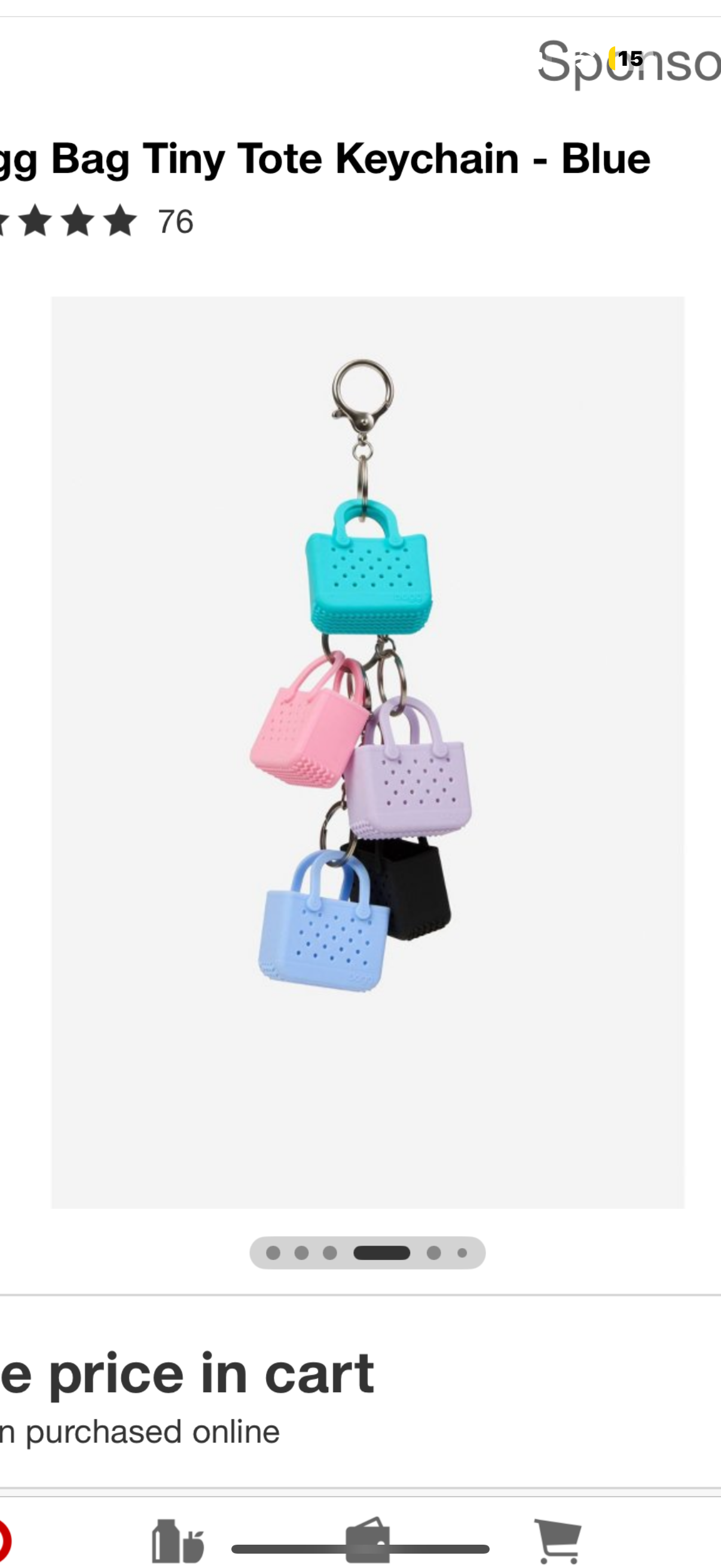 Tiny Tote Keychain Pink