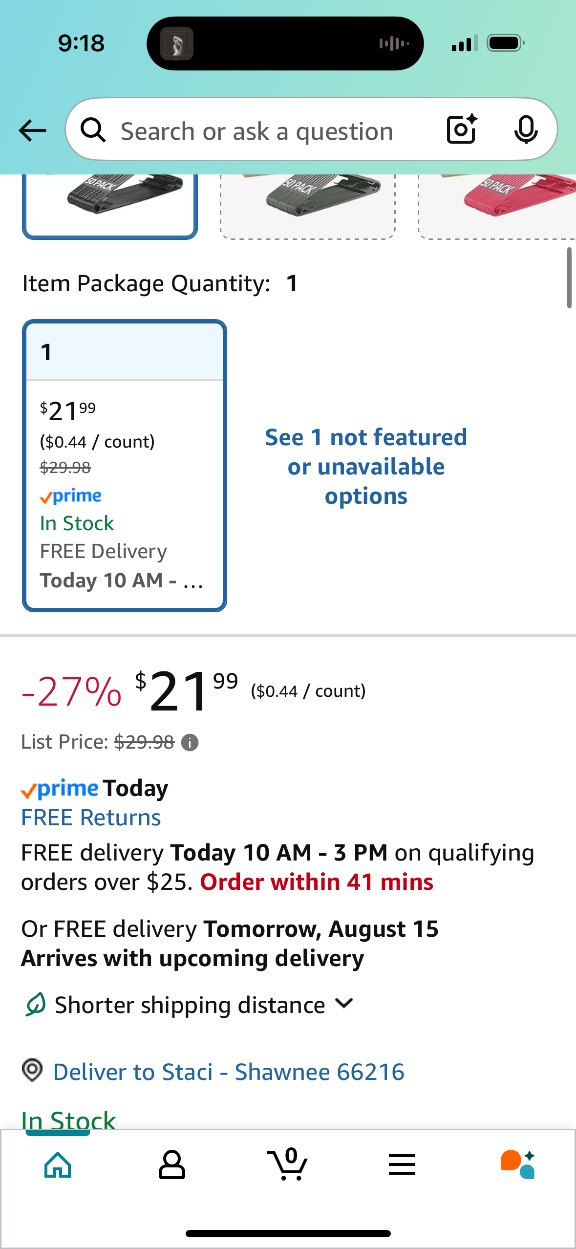 Black Plastic Hangers 50 Pack, Light Weight Durable Clothes Hangers G-Shape Standard Size Non-Slip Coat Hanger Adult Clothes Hangers for Laundry & Everyday Use -Slim & Space Saving