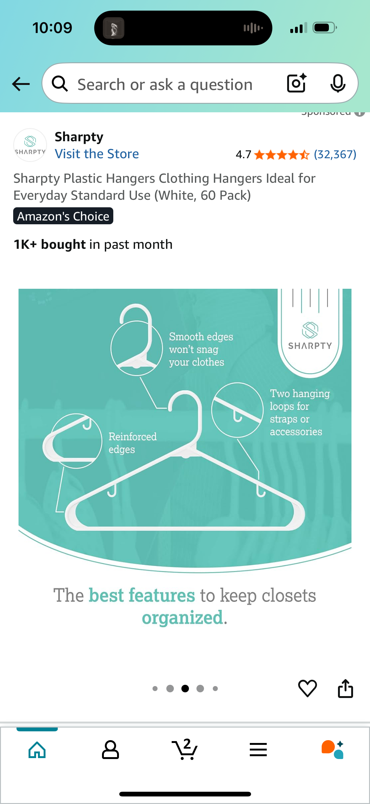 Sharpty Plastic Hangers Clothing Hangers Ideal for Everyday Standard Use (White, 60 Pack)