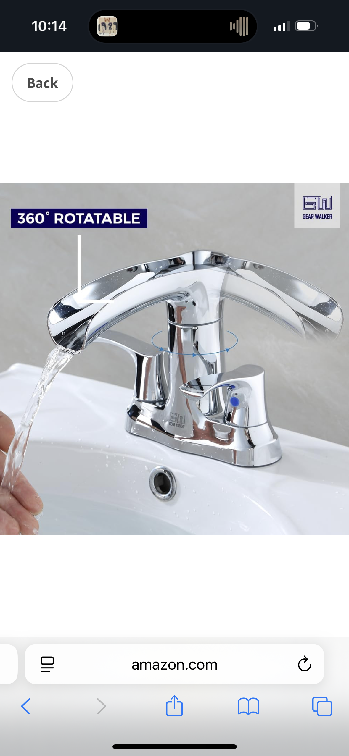 Gear Walker Waterfall Bathroom Sink Faucet with Pop Up Drain, Bathroom Faucet, Bathroom Vanity Sink Faucet