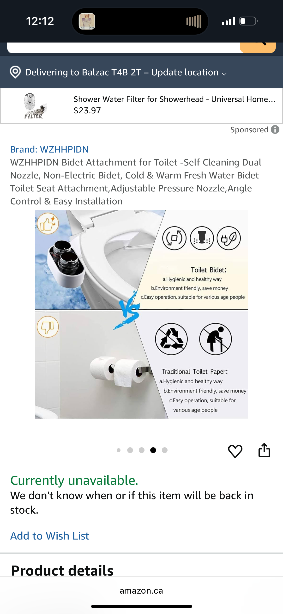 WZHHPIDN Bidet Attachment for Toilet Non-Electric Self-Cleaning Dual Nozzle Fresh Cold Water Sprayer Bidet Adjustable Water Pressure Feminine Wash, Bidet Sprayer for Toilet Easy to Install