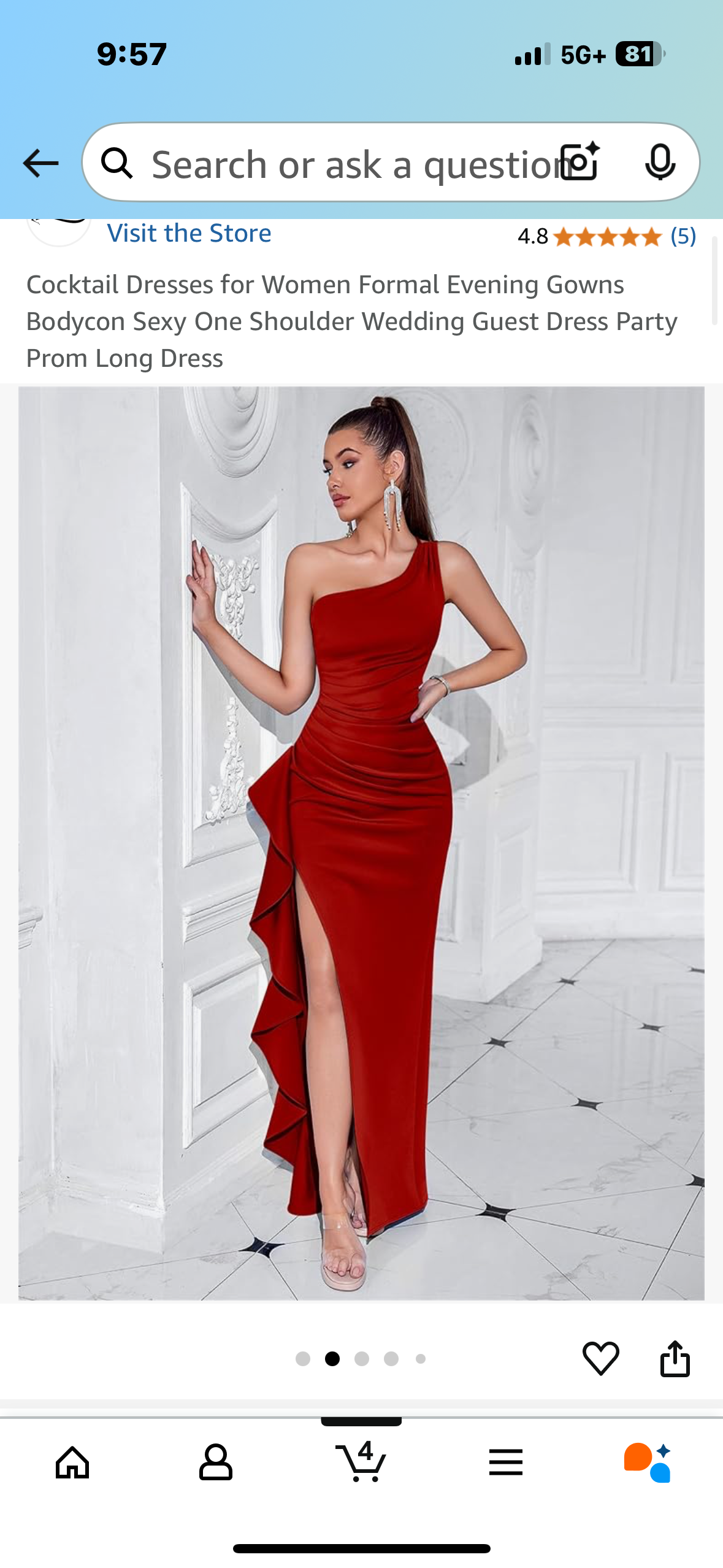 Cocktail Dresses for Women Formal Evening Gowns Bodycon Sexy One Shoulder Wedding Guest Dress Party Prom Long Dress