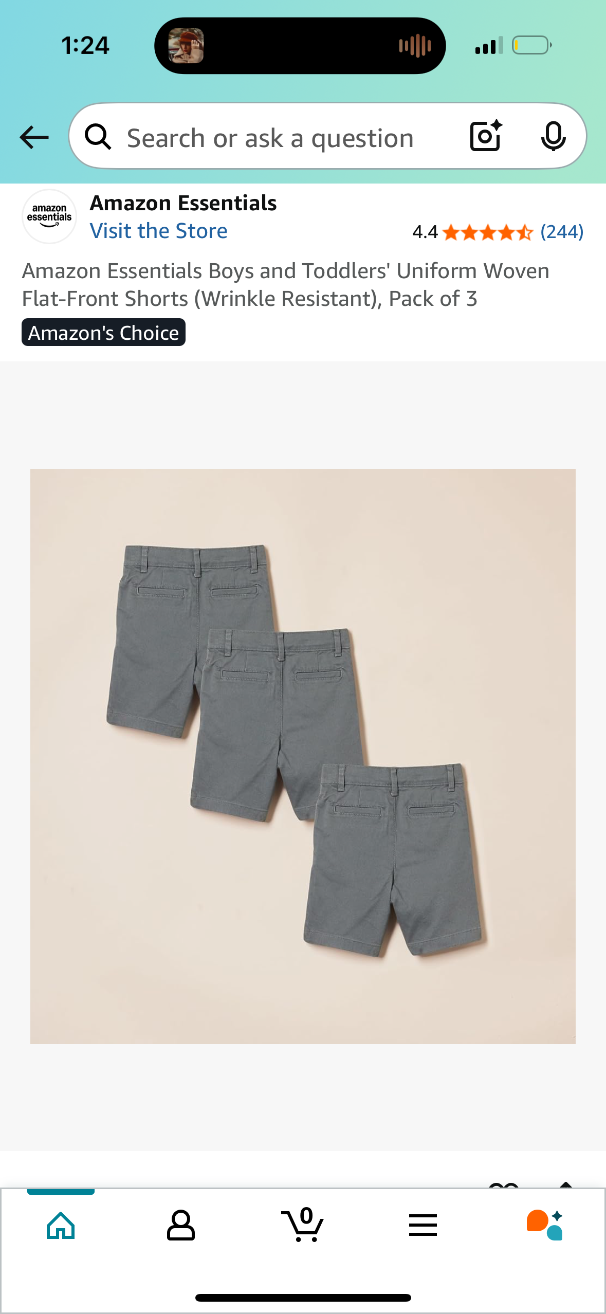 Amazon Essentials Wrinkle Resistant Toddlers' Shorts, Pack of 3 (Size 3T)