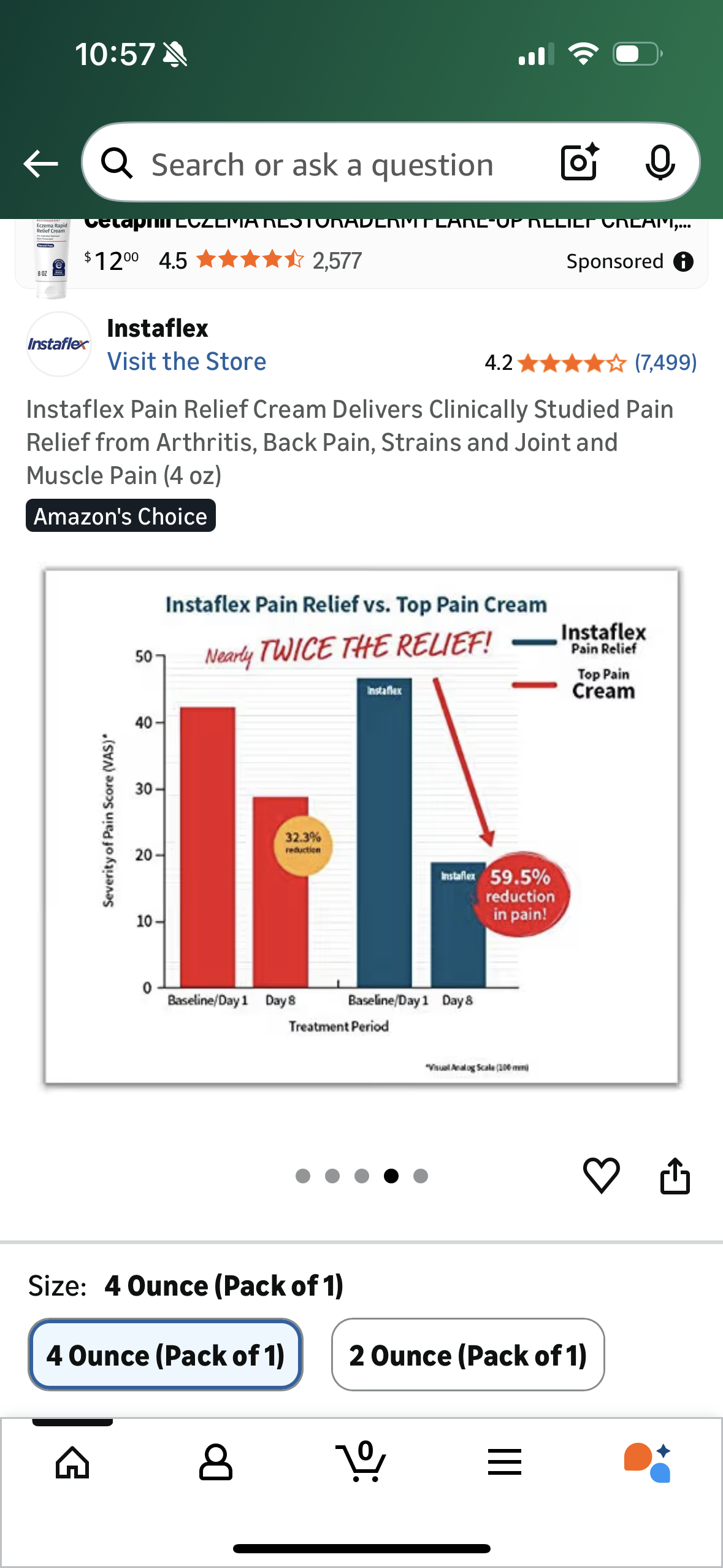 Instaflex Pain Relief Cream Delivers Clinically Studied Pain Relief from Arthritis, Back Pain, Strains and Joint and Muscle Pain (4 oz)