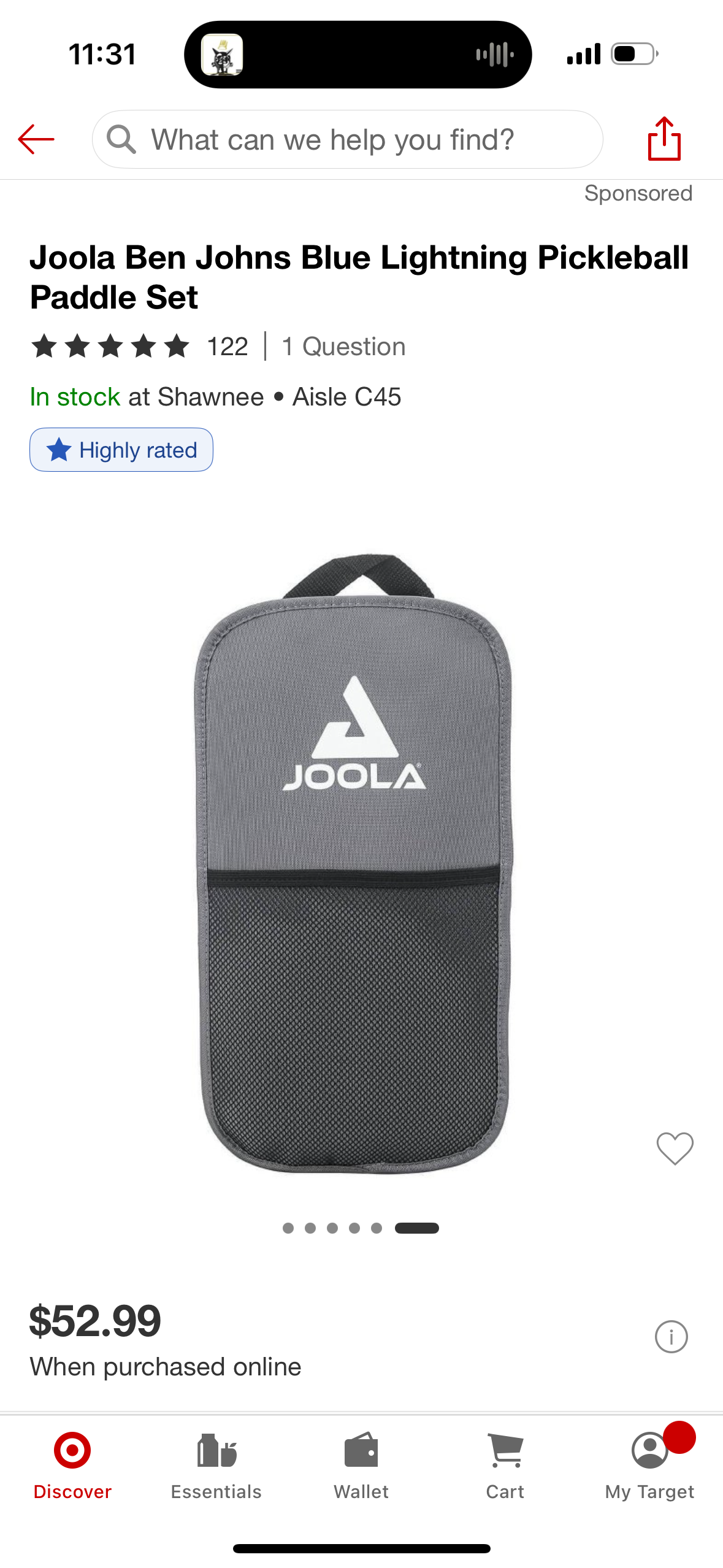 Joola Ben Johns Blue Lightning Pickleball Paddle Set