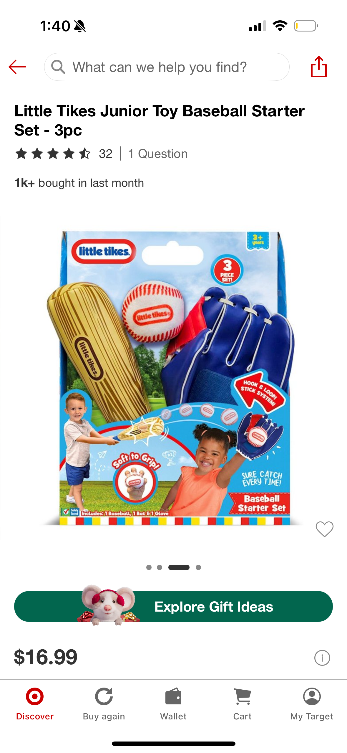 Little Tikes Junior Toy Baseball Starter Set - 3pc