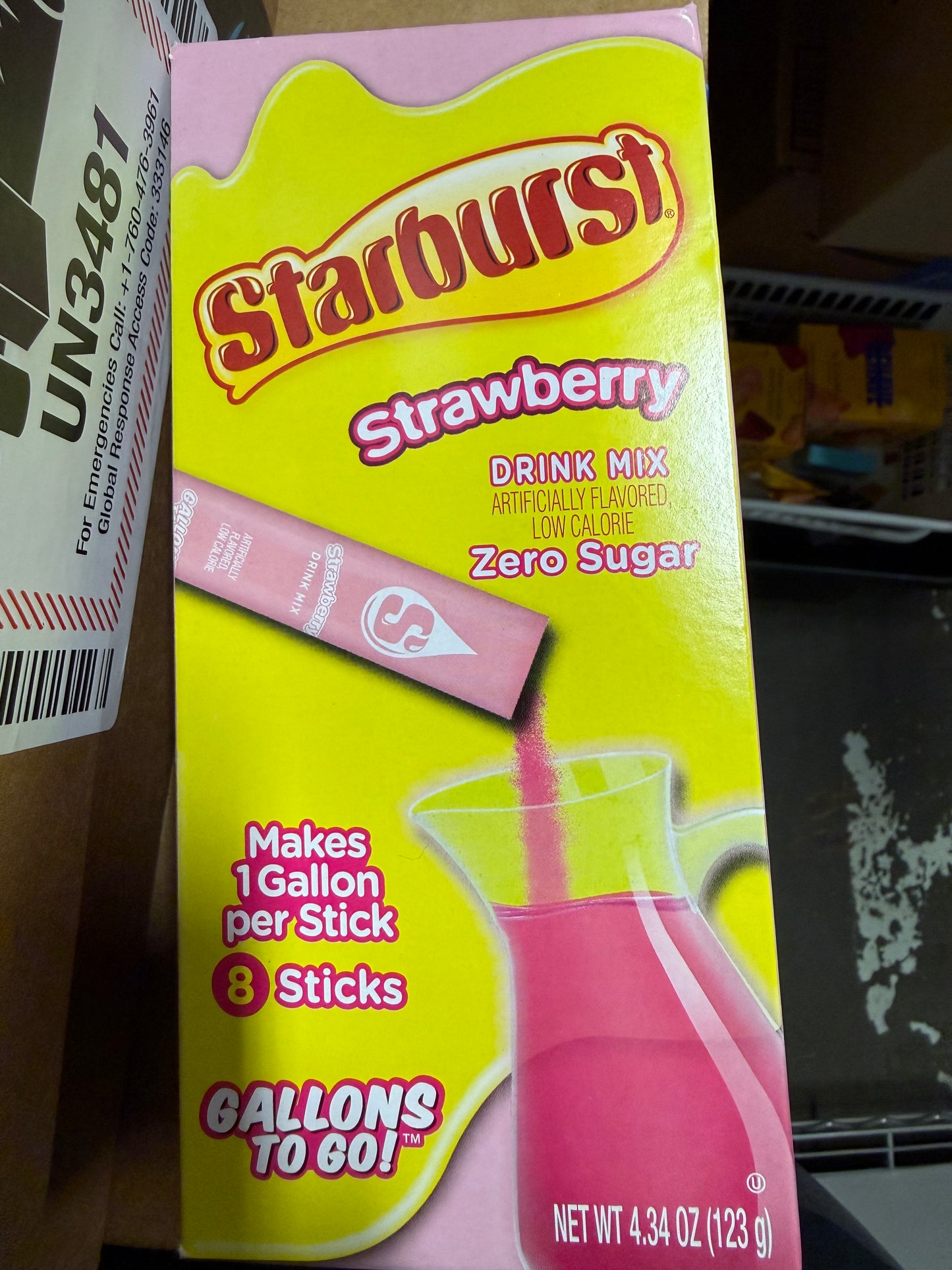 ‼️ 2 for $4 ‼️Starburst Singles To Go Powdered Drink Mix, All Pink Strawberry 8 sticks Zero Sugar