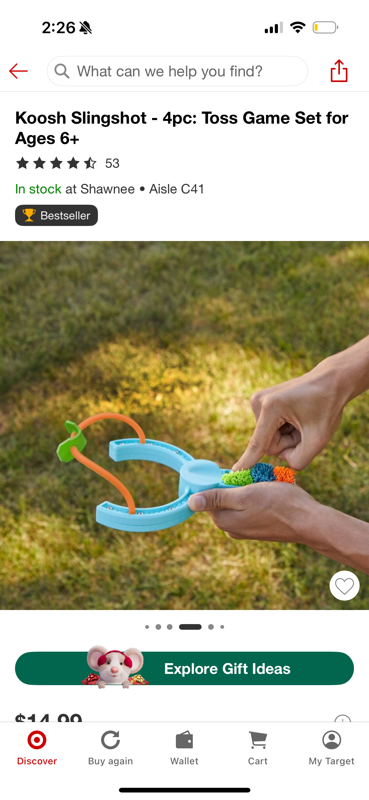 Koosh Slingshot - 4pc: Toss Game Set for Ages 6+