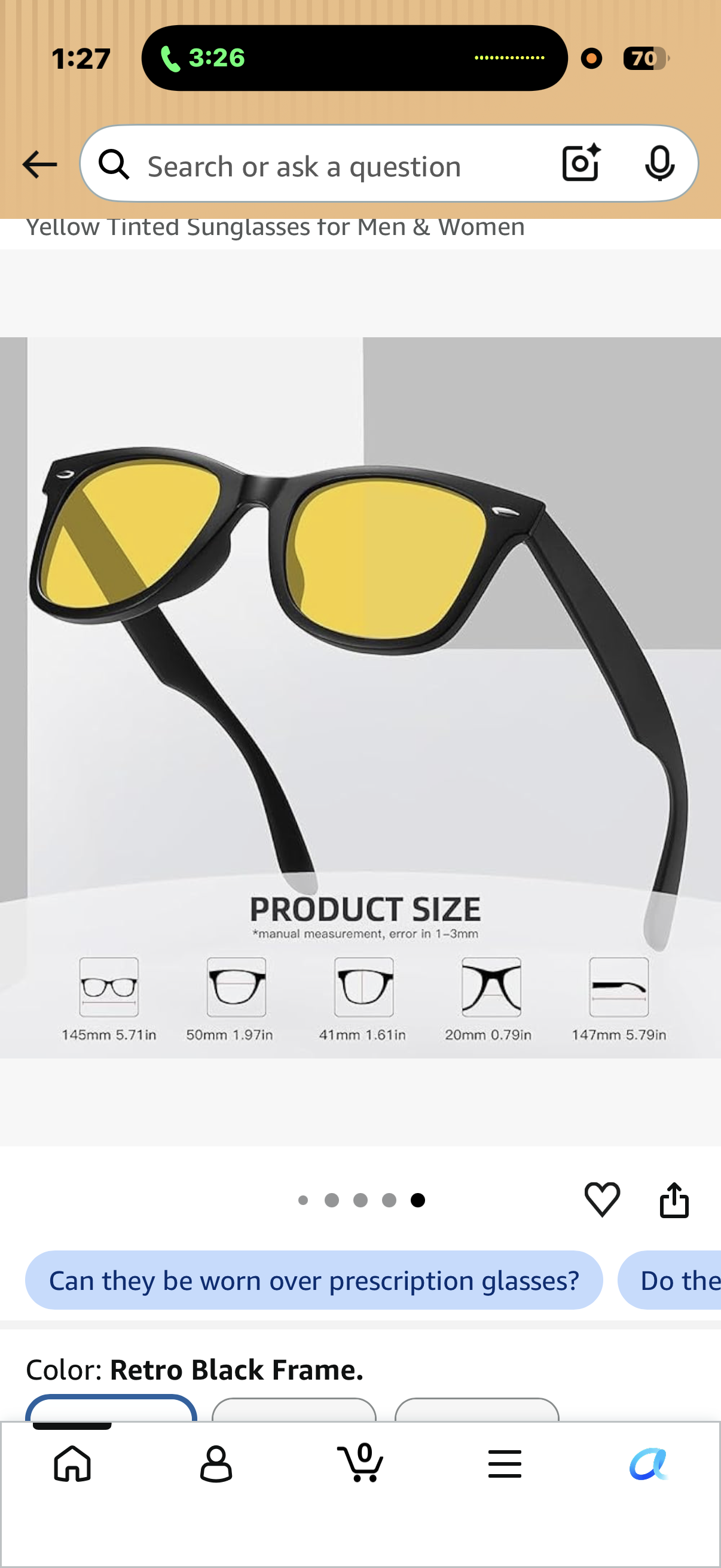Night Vision Driving Glasses - Anti Glare HD Polarized Yellow Tinted Sunglasses for Men & Women
